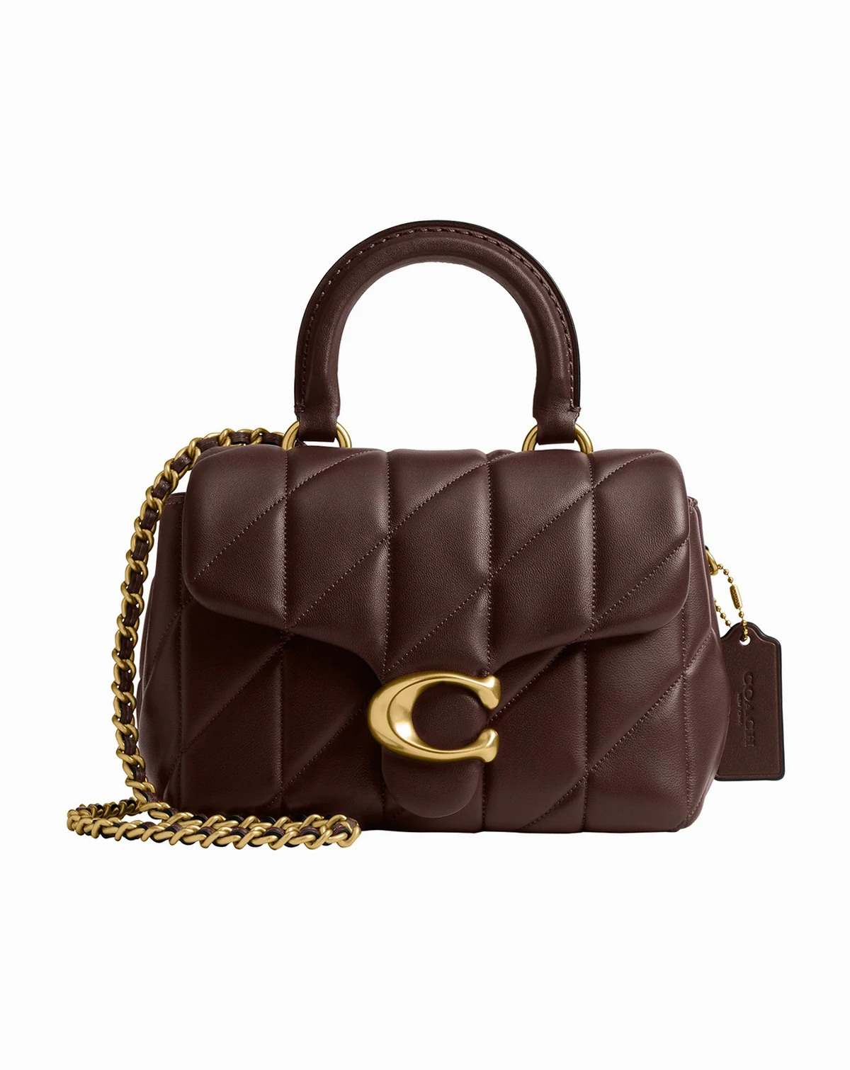 Quilted Tabby Mini Leather Top Handle Bag