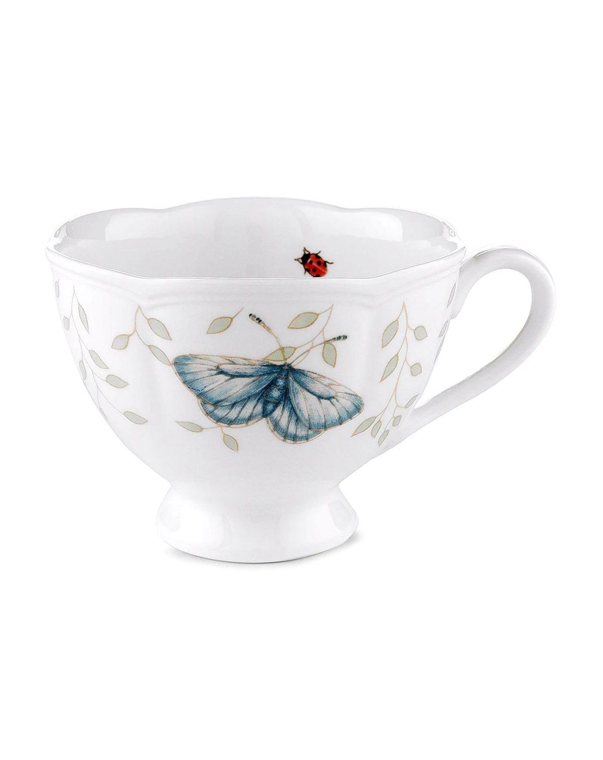 Butterfly Meadow Scalloped Teacup, 8 oz.