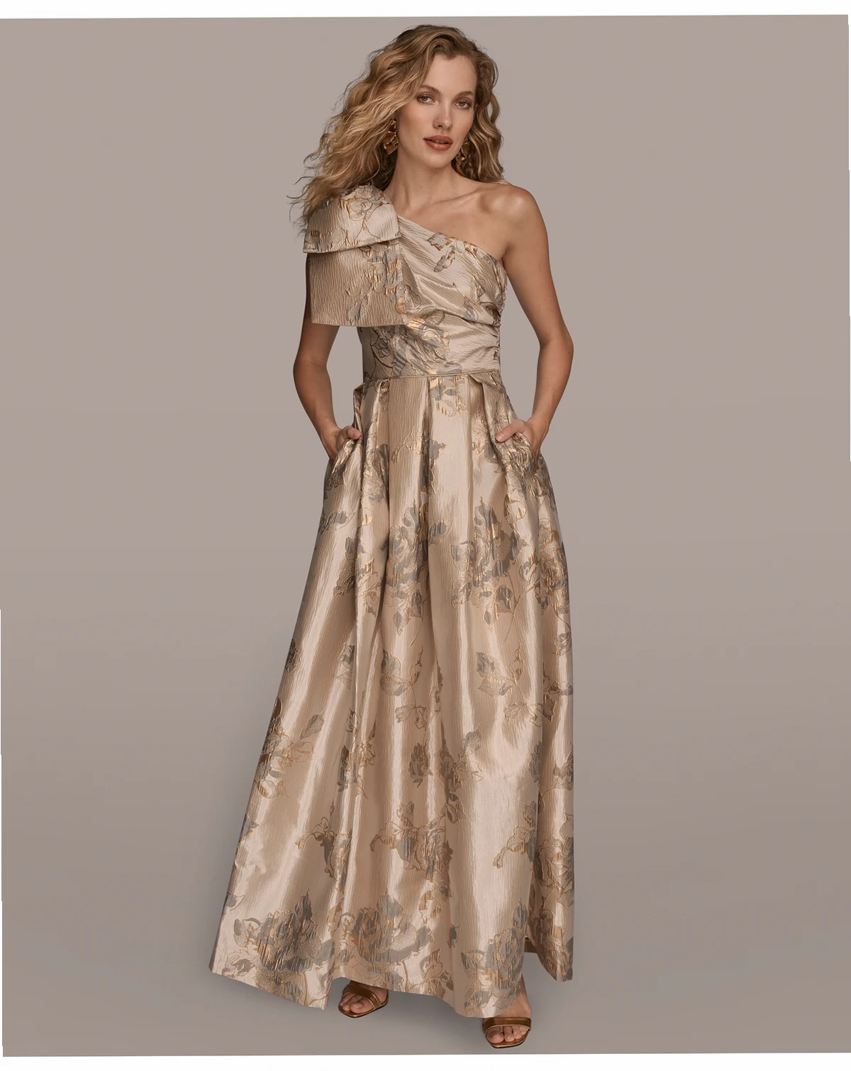 Women's One-Shoulder Bow Ball Gown