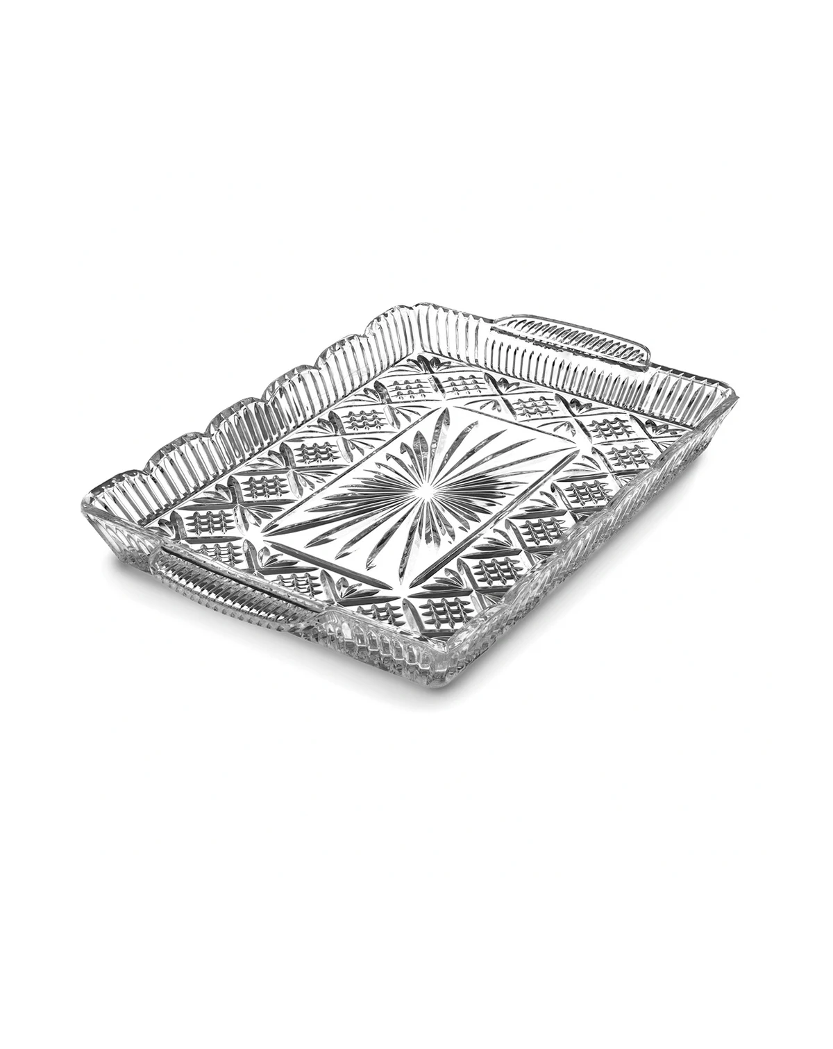 Dublin Crystal Scalloped Serving Tray