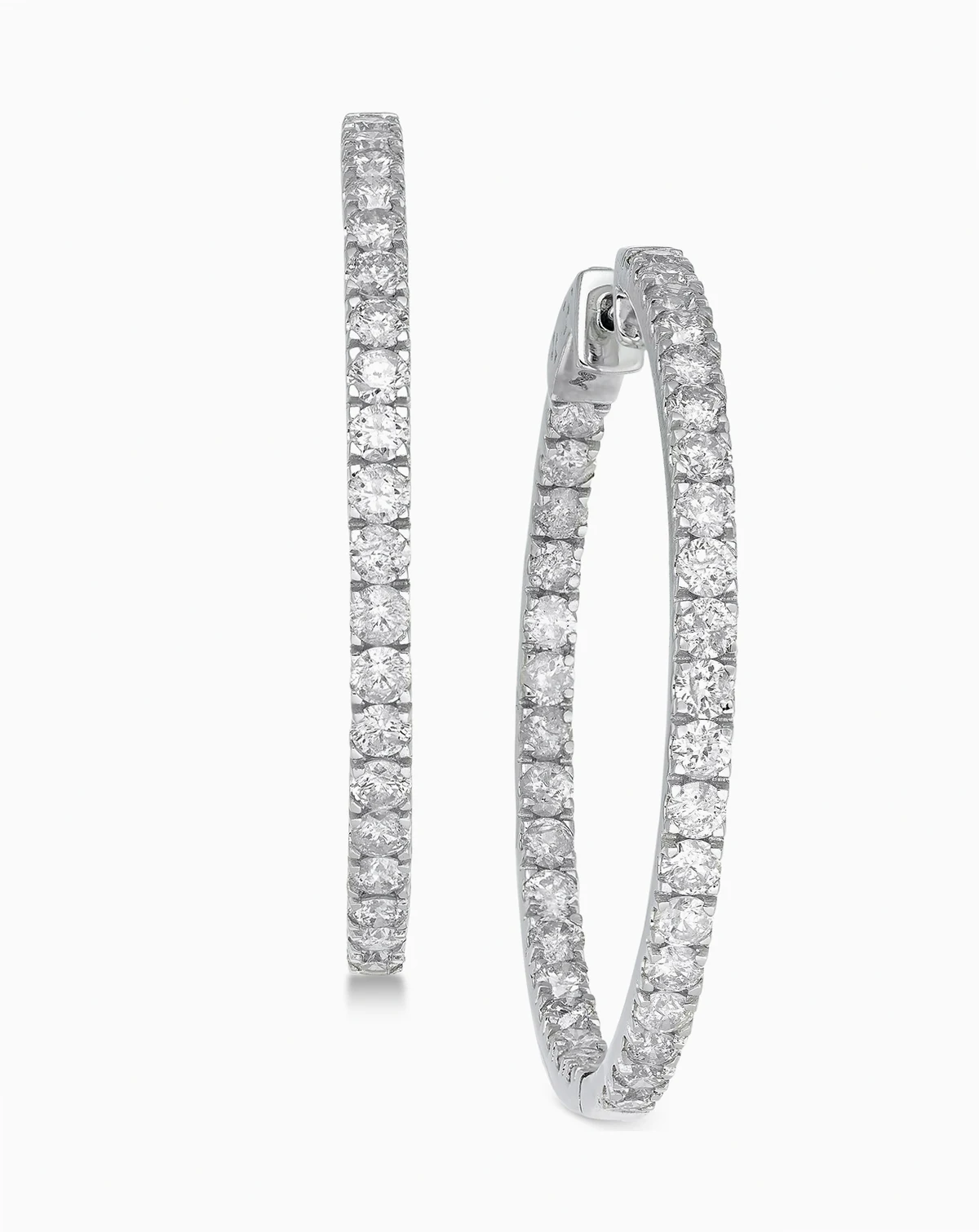Diamond In and Out Earrings (5 ct. t.w.) in 14k White Gold