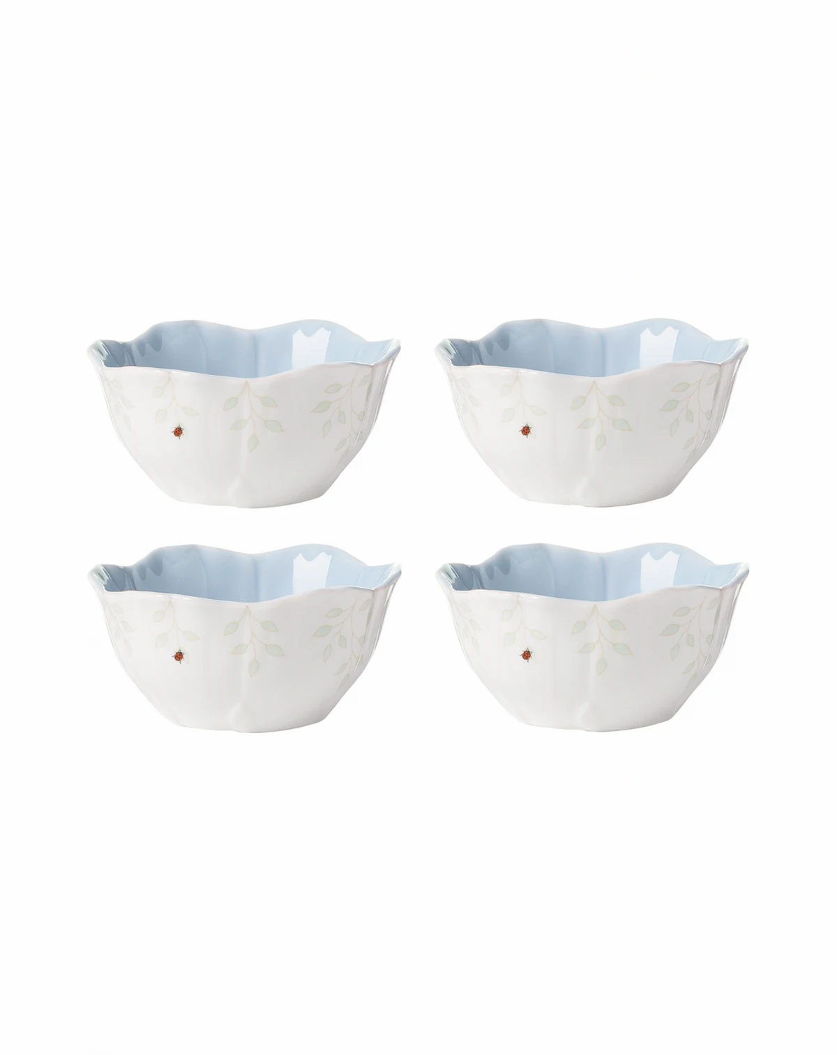 Butterfly Meadow Floral Dessert Bowls, Set of 4