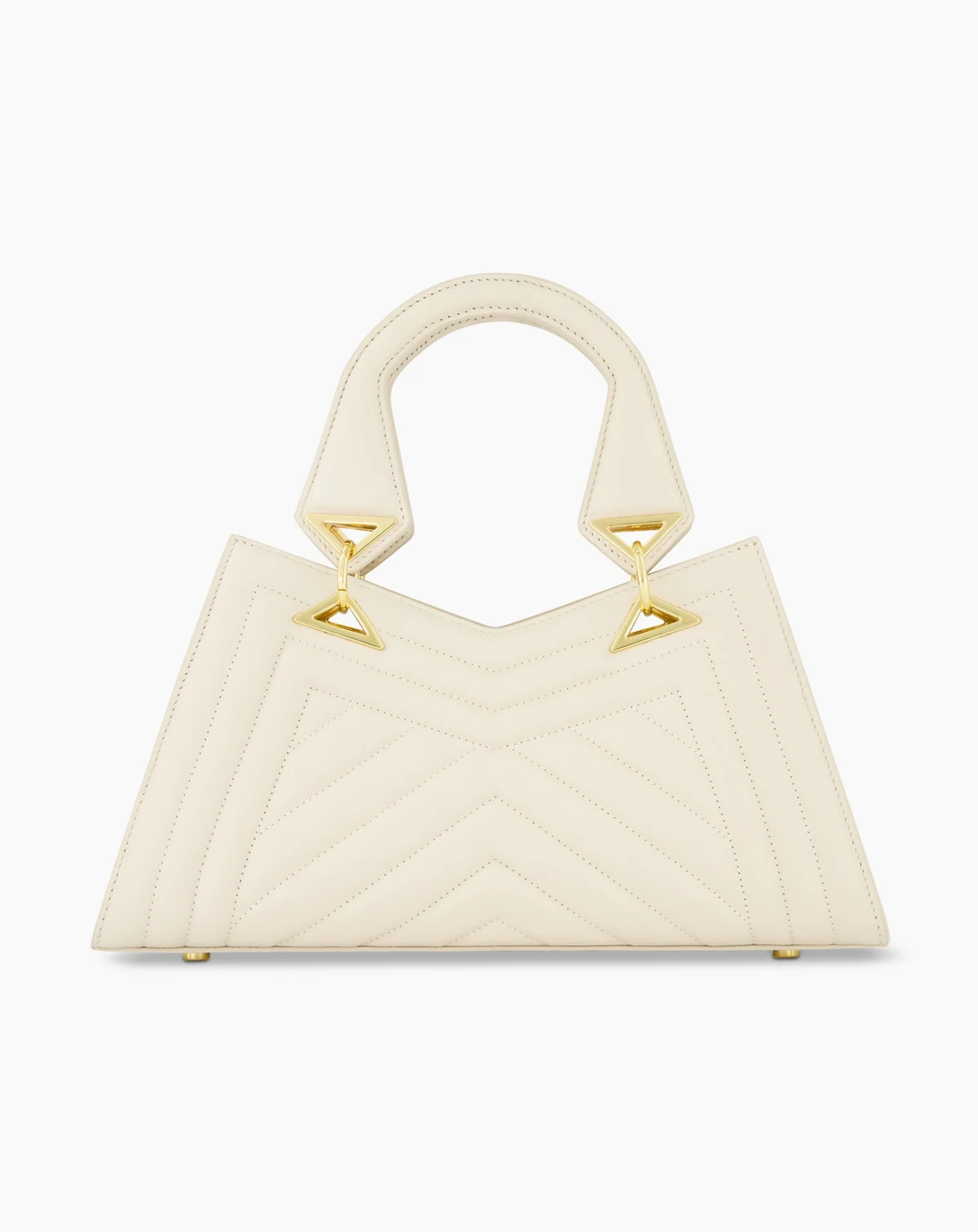 Quilted Napa Leather Angular Handbag