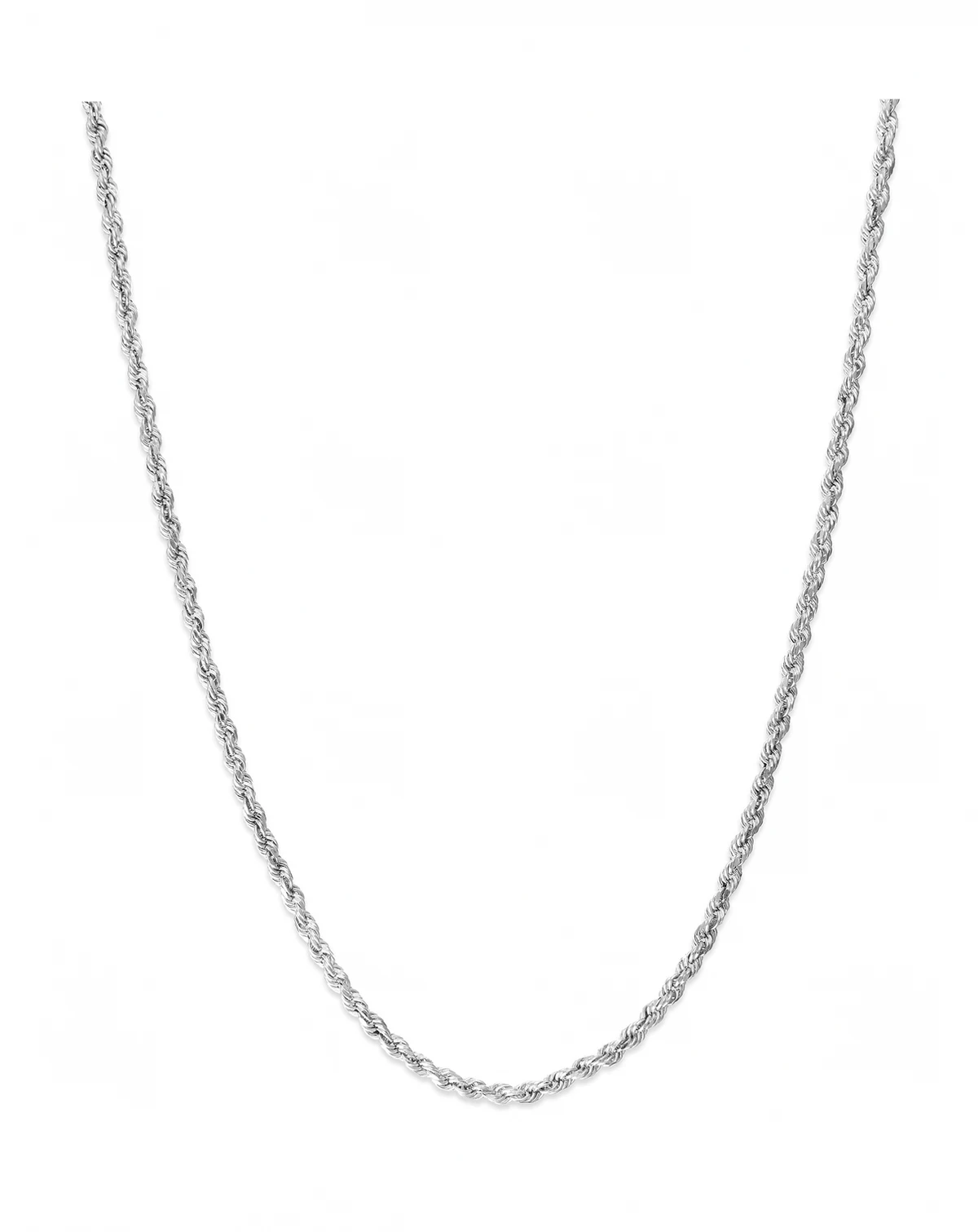 Lightweight Rope Chain 16" Necklace (1-3/4mm) in 14k Yellow Gold