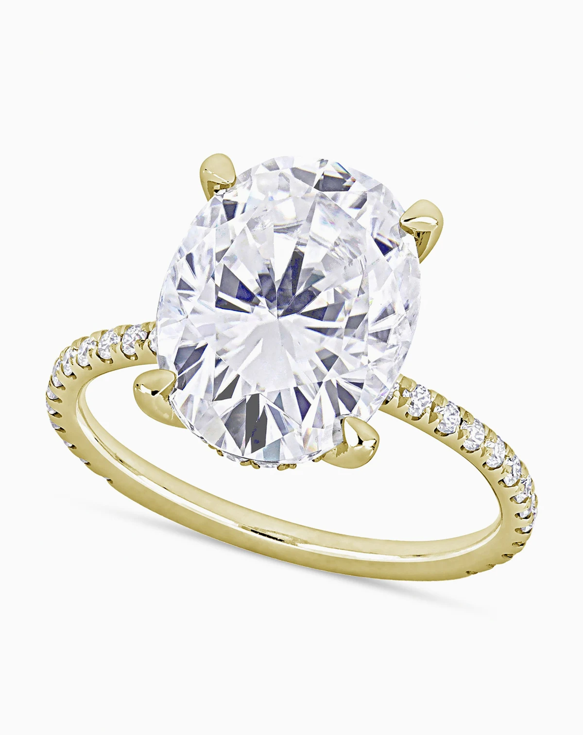 Moissanite Oval Ring (4-7/8 ct. t.w.) in 10k Gold