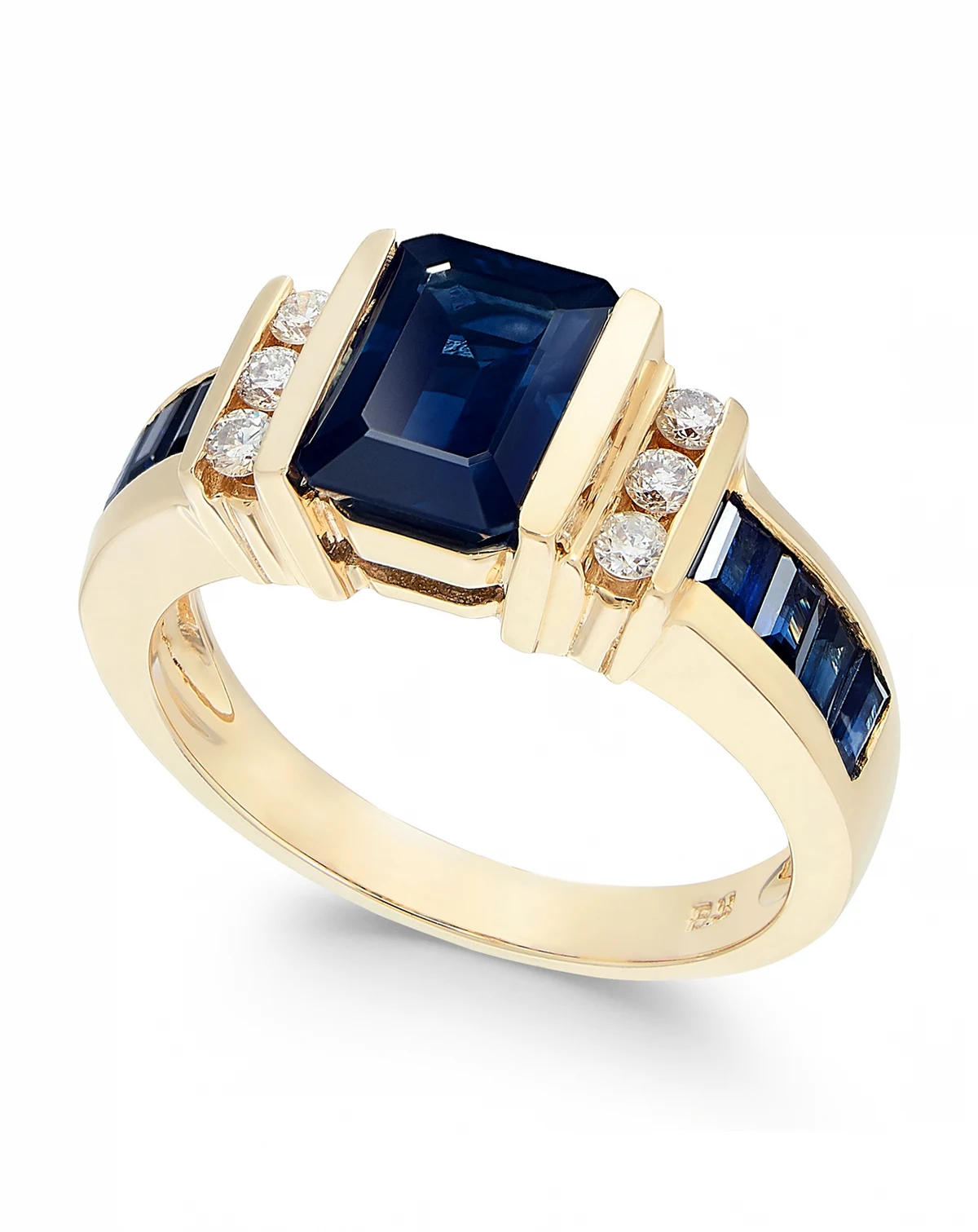 EFFY® Sapphire (2-1/4 ct. t.w.) and Diamond (1/6 ct. t.w.) Ring in 14k Gold (Also Available in Emerald)