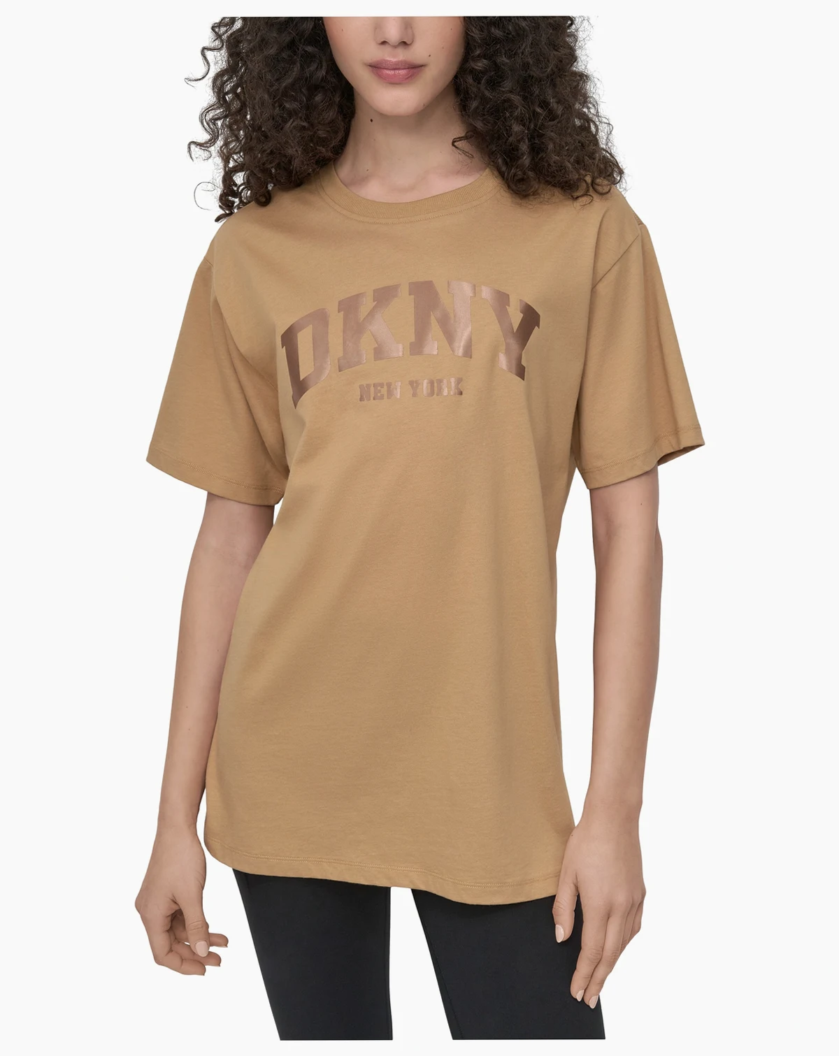 Sport Women's Varsity Satin Logo Oversized Cotton T-Shirt