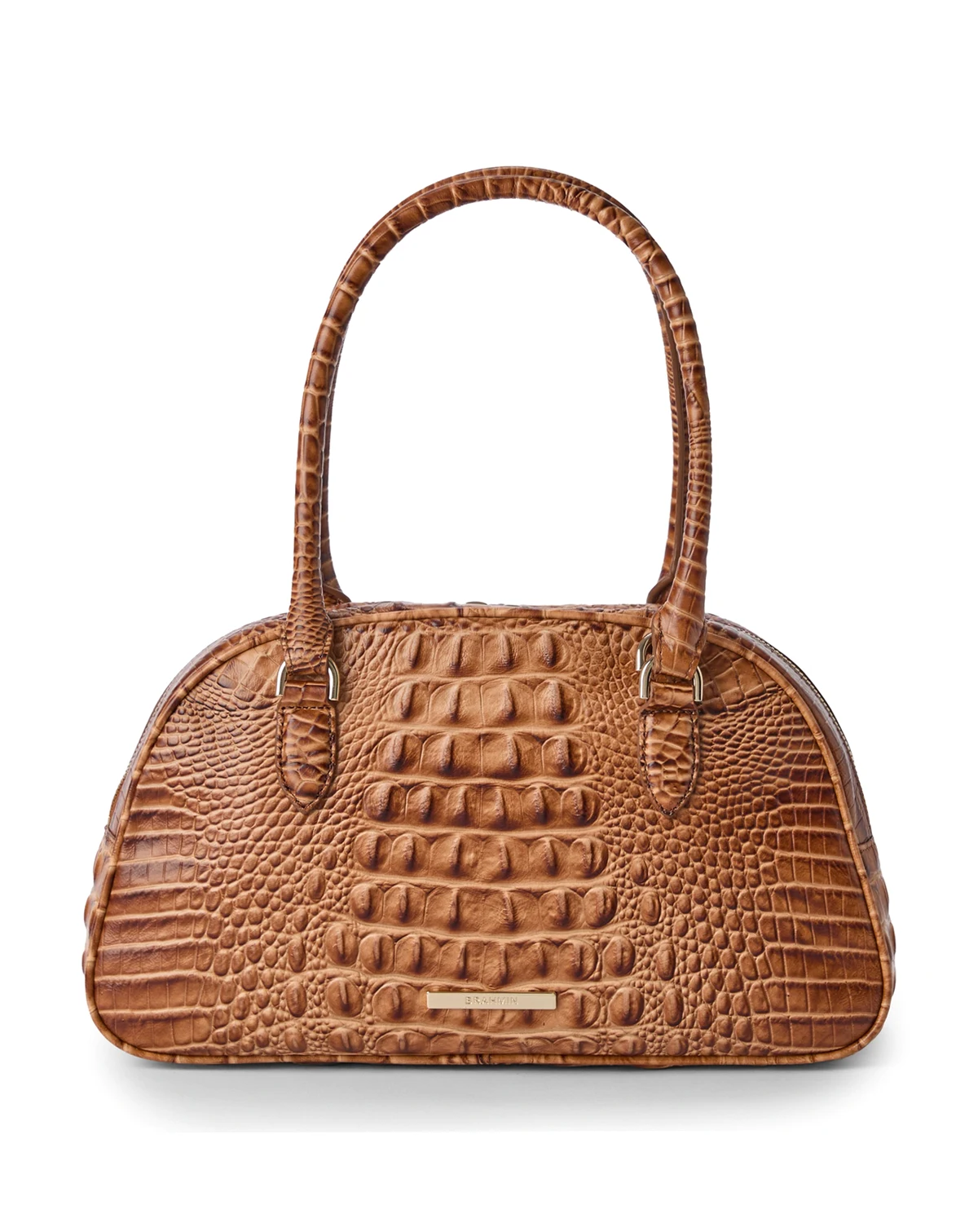 Angie Alden Road Medium Leather Dome Satchel Bag