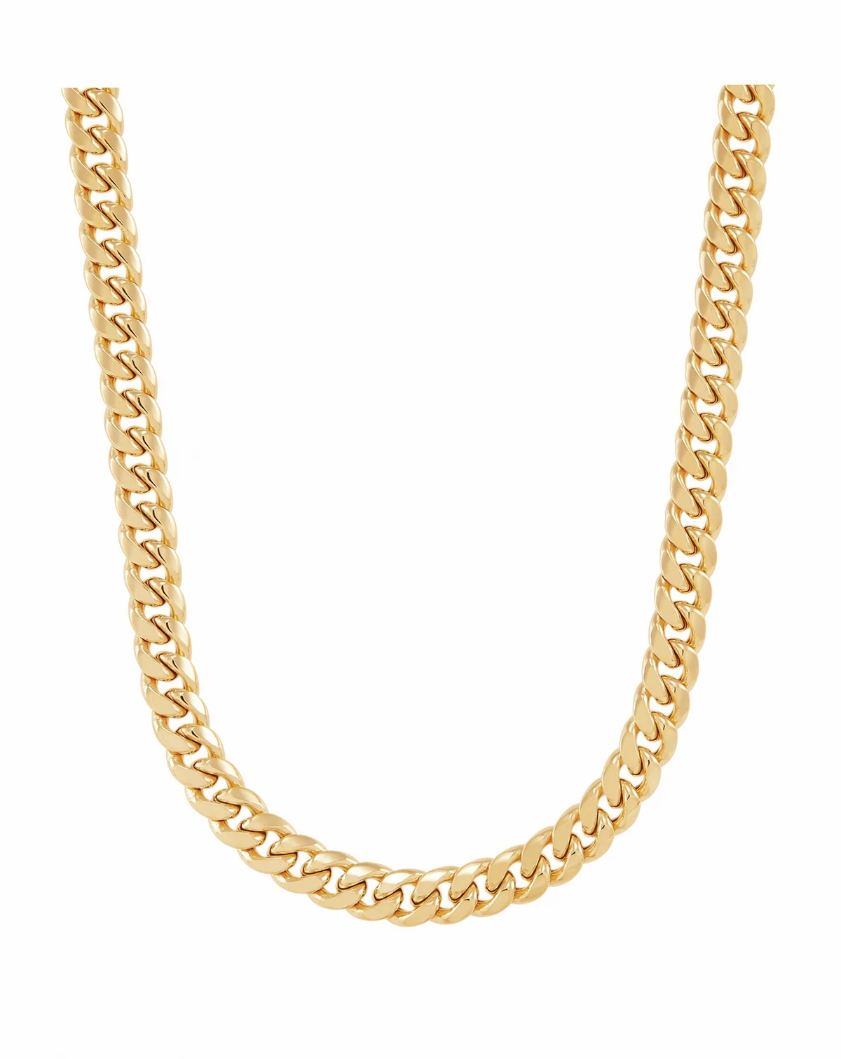 Men's Cuban Chain Necklace in 14k Yellow Gold