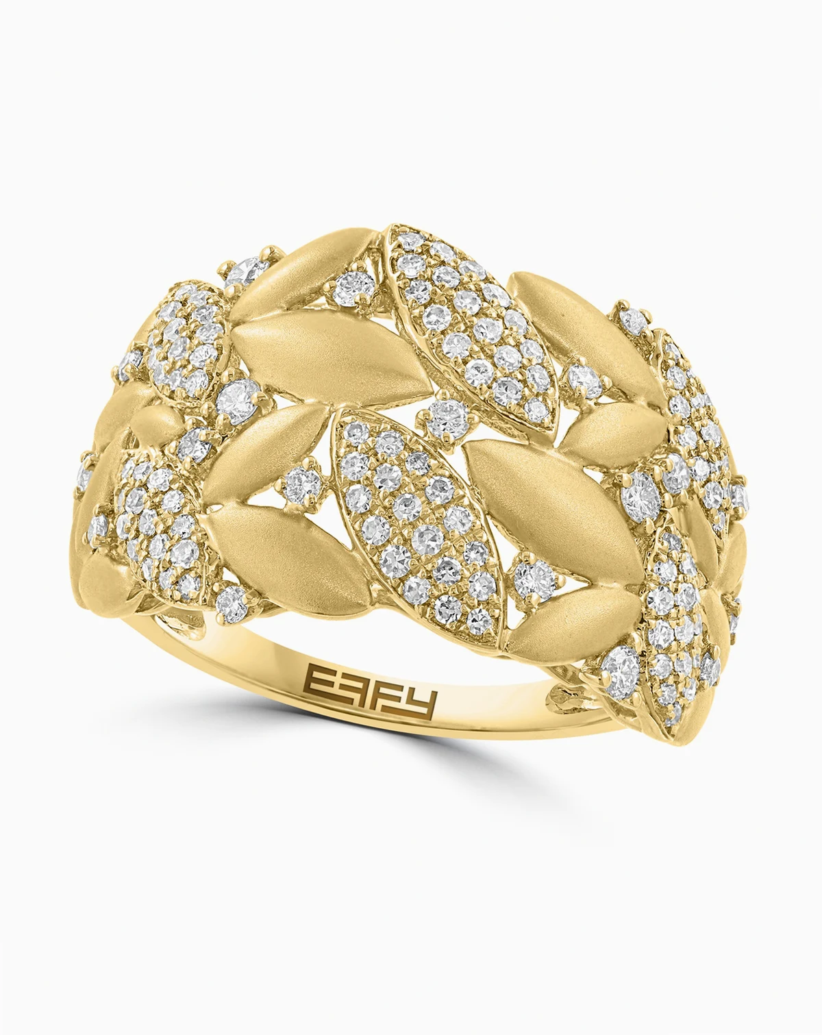 EFFY® Diamond & Polished Navette Cluster Ring (1/2 ct. t.w.) in 14k Gold