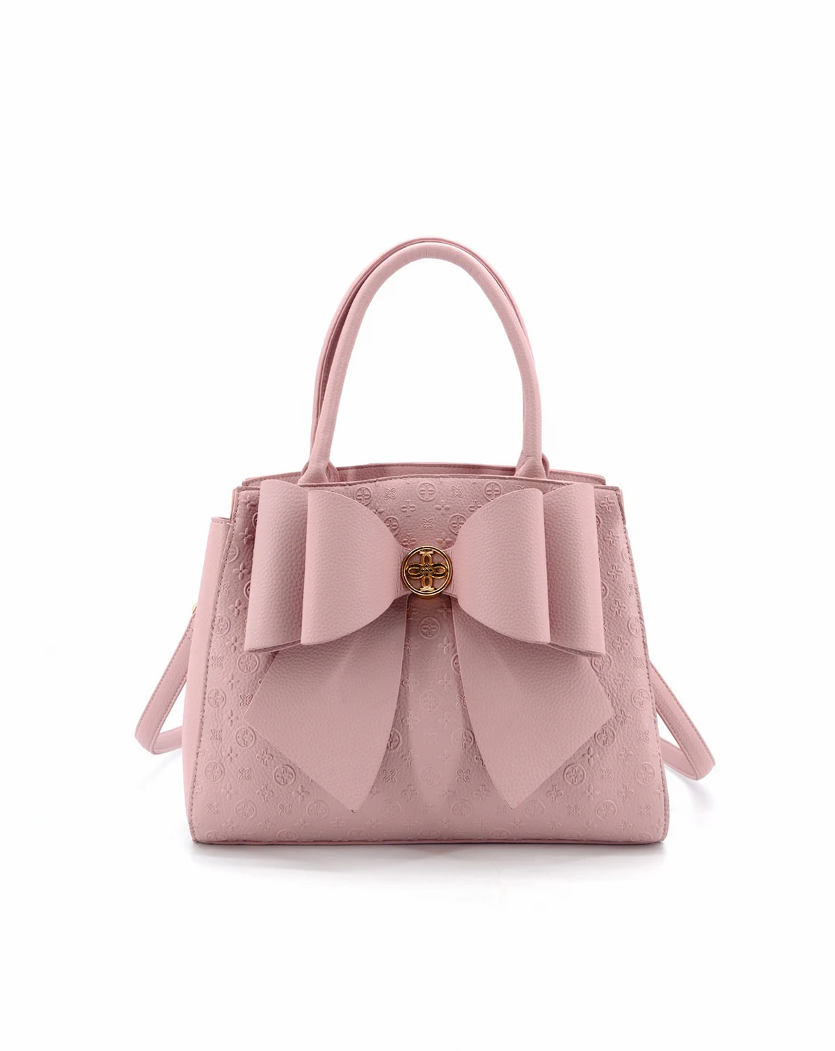 Royal Cross-Elegance Bow Medium Satchel Bag