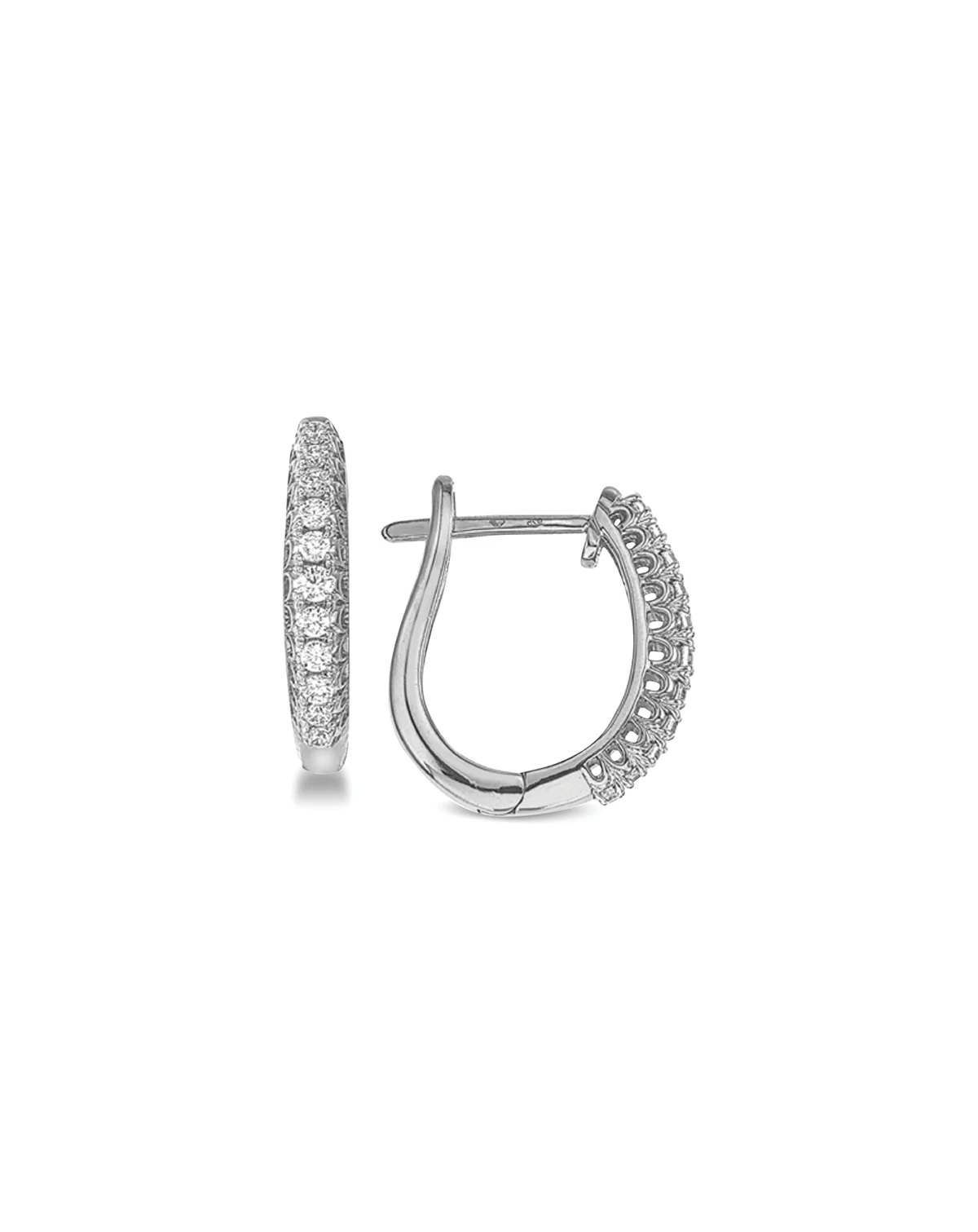 Diamond Hoop Earrings (1/4 ct. t.w.) in 10k White Gold
