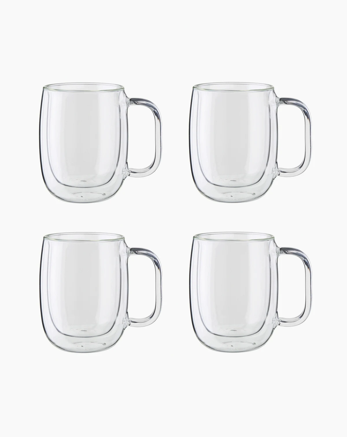 Sorrento Plus Double Wall Coffee Mugs, Set of 4