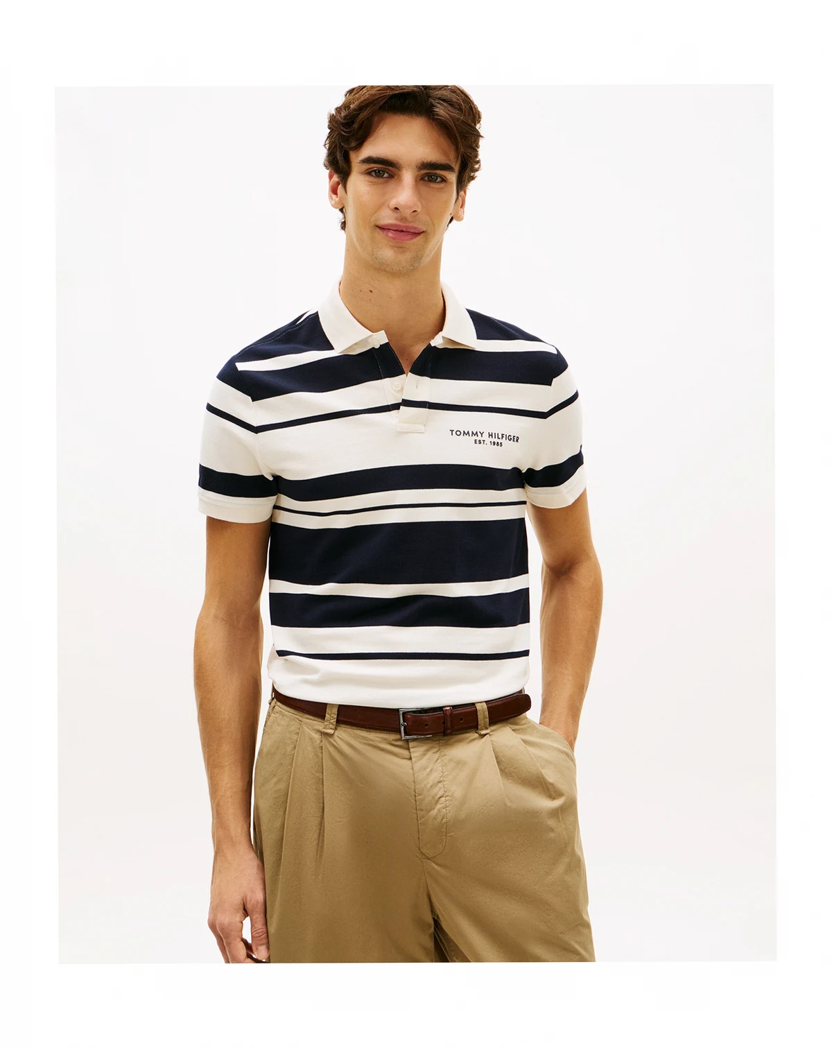Men's Short-Sleeve Pique Badge Polo Shirt