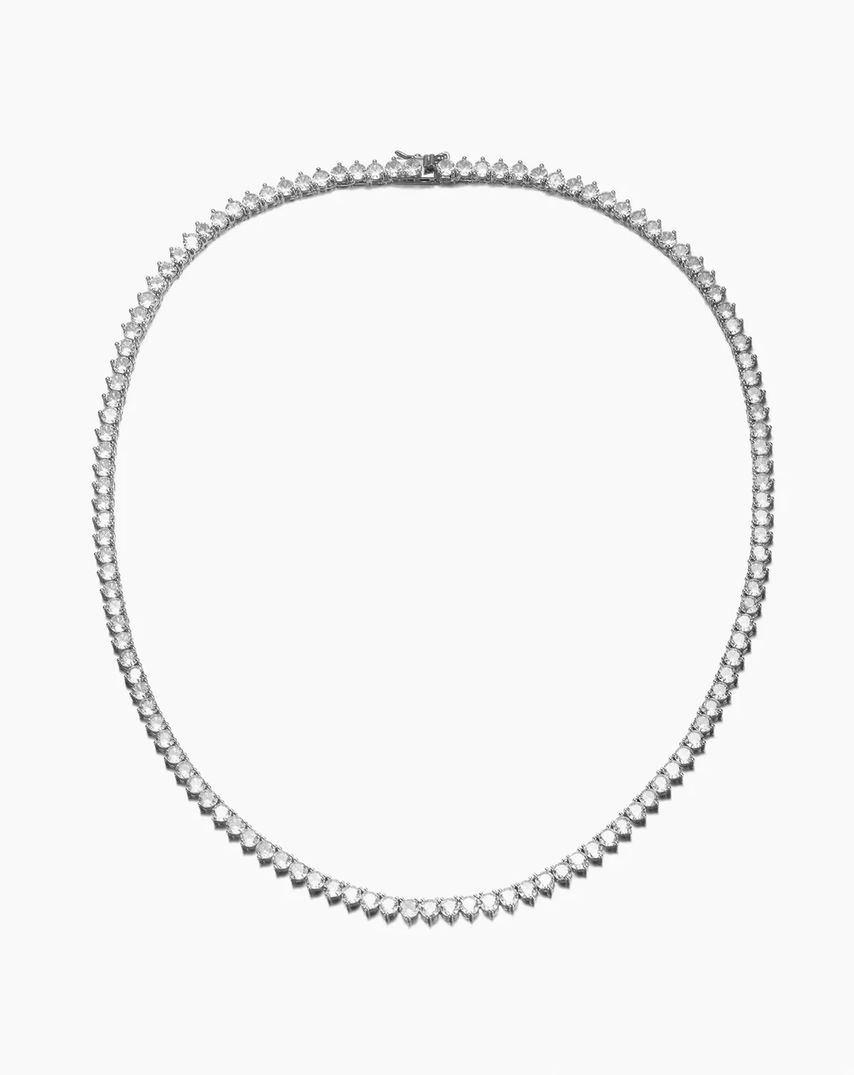 Classic White or 14K Gold Plated CZ 17" Tennis Necklace