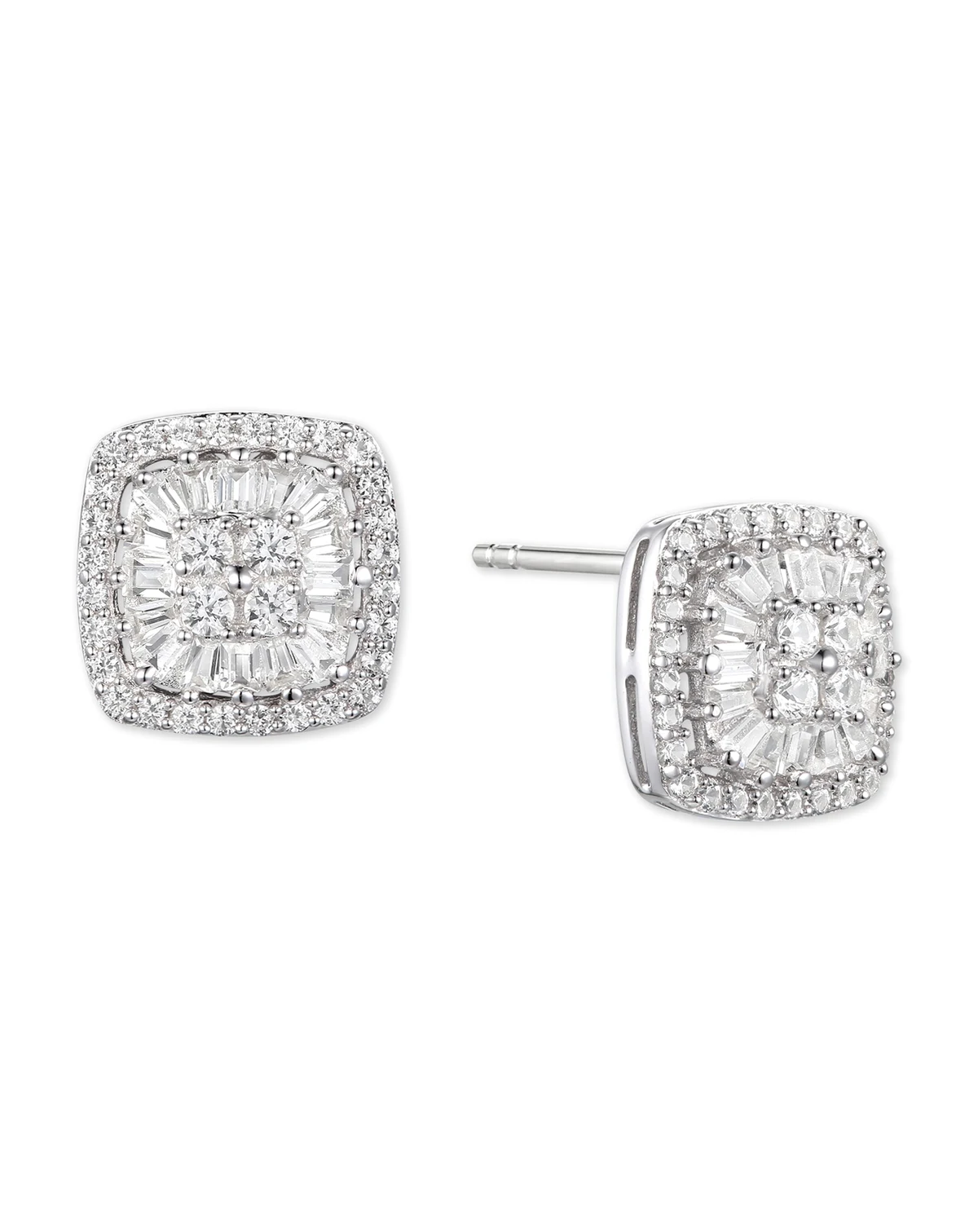 Diamond Baguette Square Stud Earrings (1/2 ct. t.w.) in 14k Gold , 14k White Gold or 14k Rose Gold