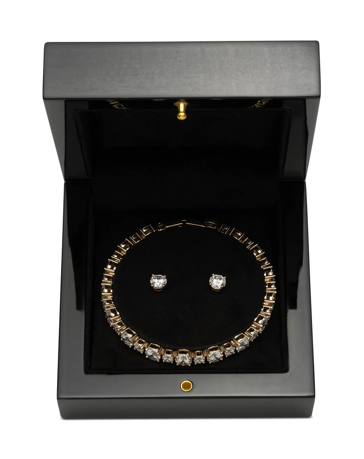Cubic Zirconia Tennis Bracelet & Stud Earrings Set