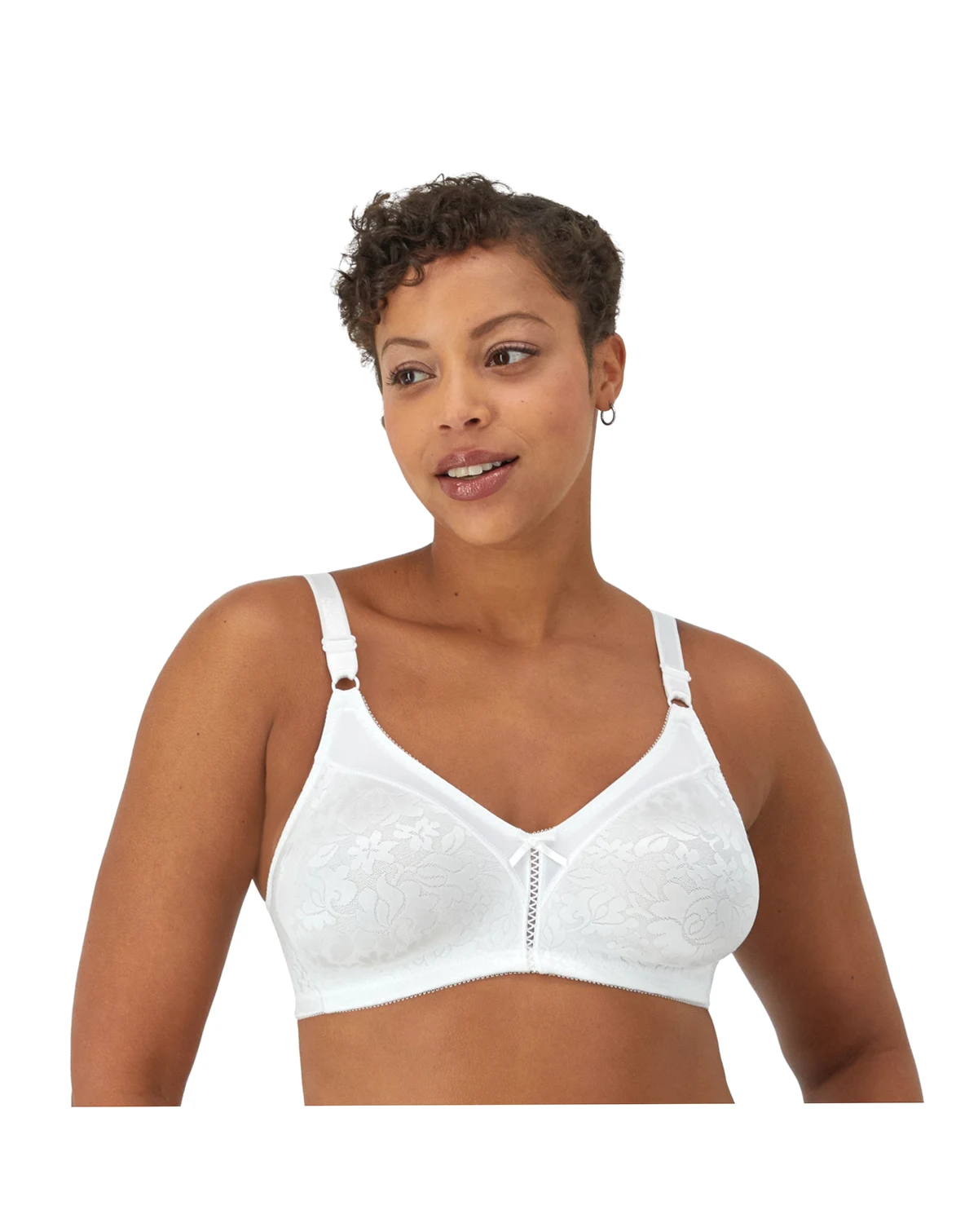 Women's Double Support Spa Closure Wireless Bra 3372
