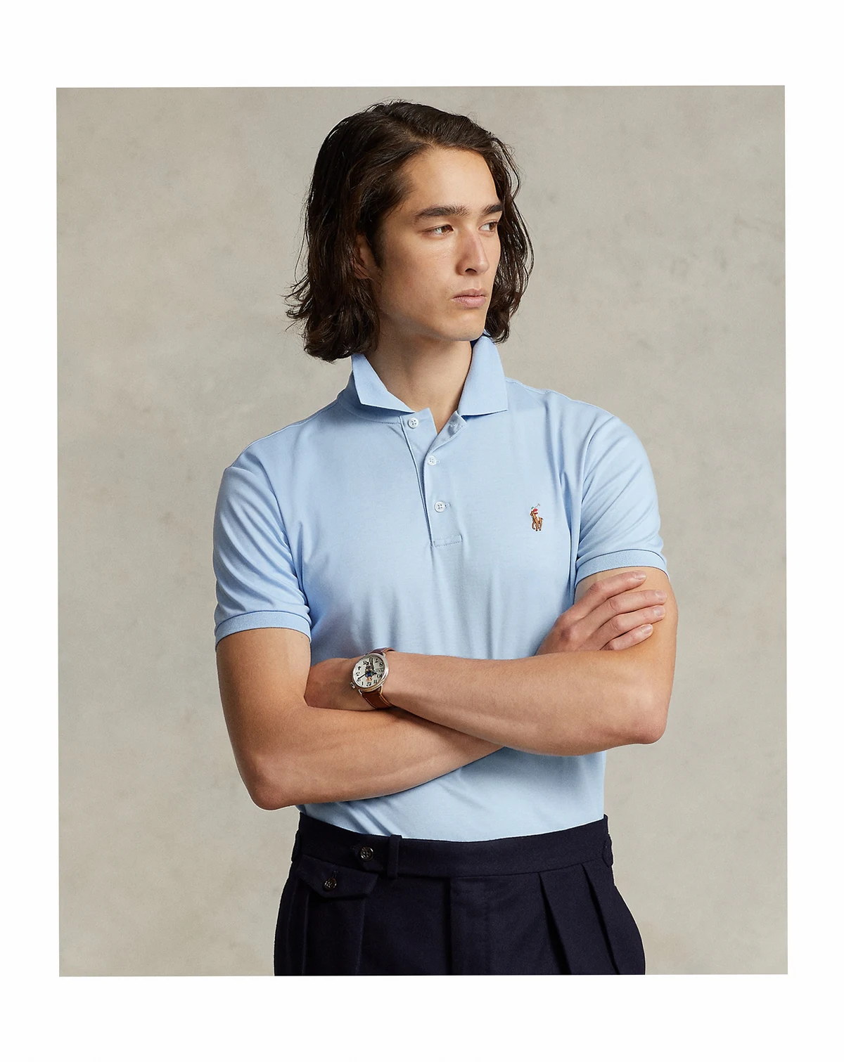 Men’s Slim-Fit Soft Cotton Polo Shirt