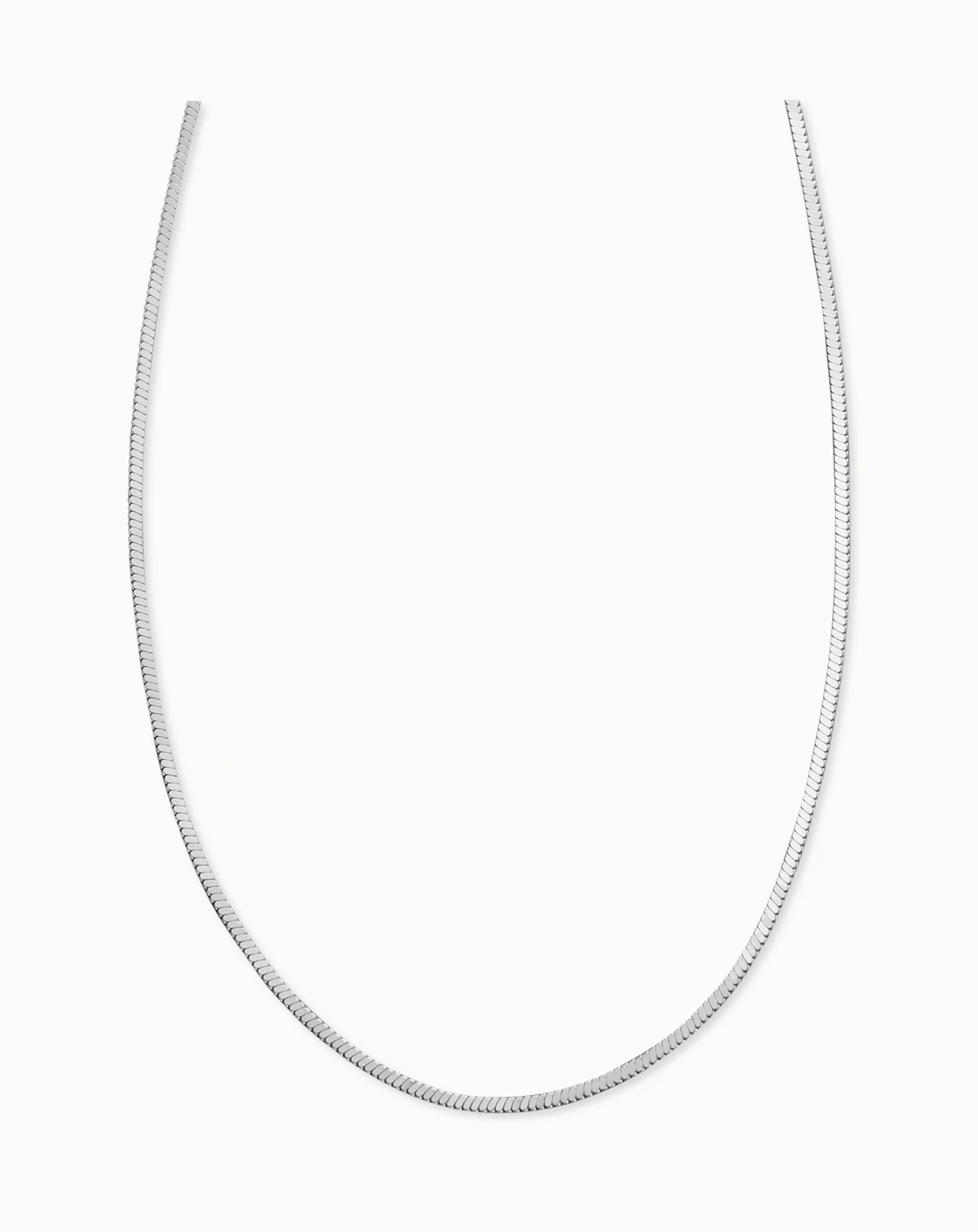 Sterling Silver Necklace, 16" Square Snake Chain