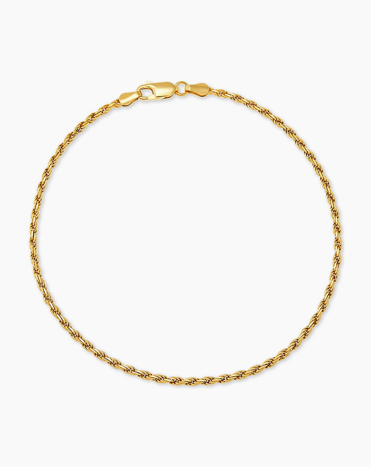 Giani Bernini Rope Chain Ankle Bracelet (2mm) in 18k Gold-Plated Sterling Silver or Sterling Silver, Created for Macy's
