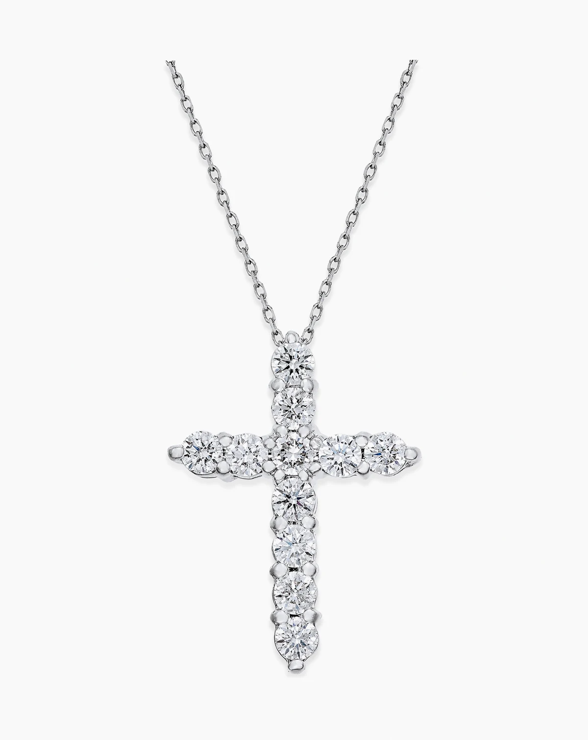 Diamond Cross Pendant Necklace (1-1/2 ct. t.w.) in 14k White Gold
