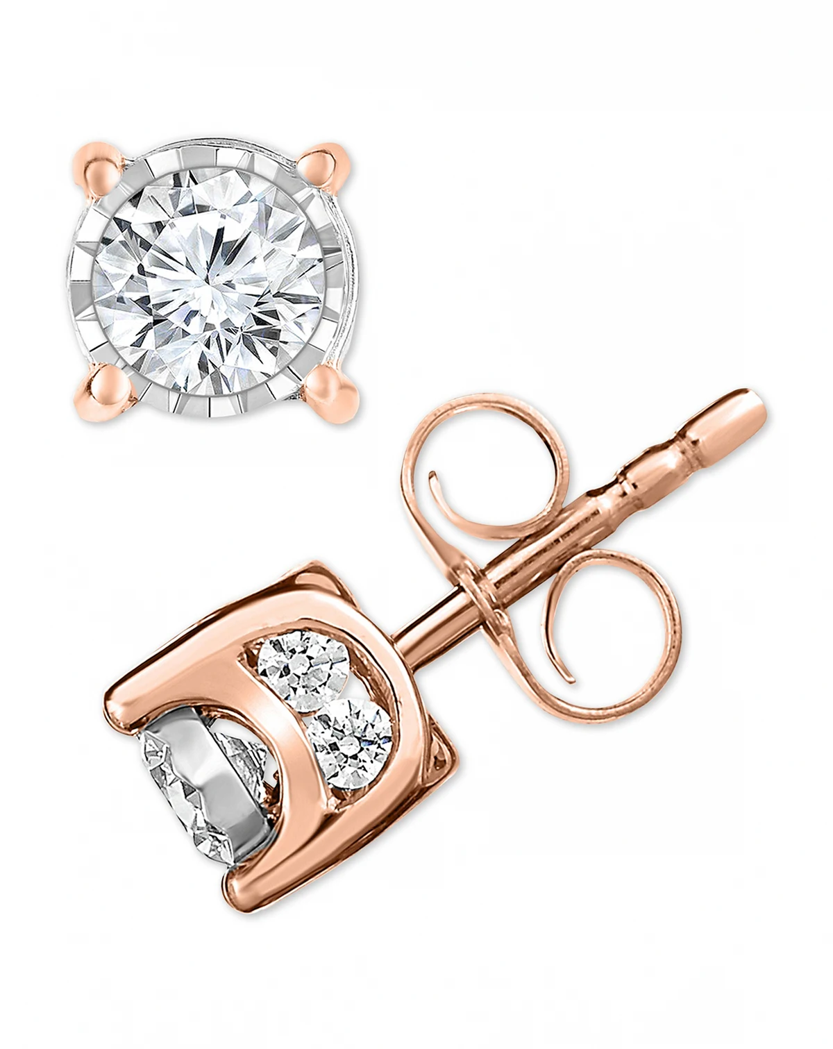 TruMiracle® Diamond Stud Earrings (1/2 ct. t.w.) in 14k Gold