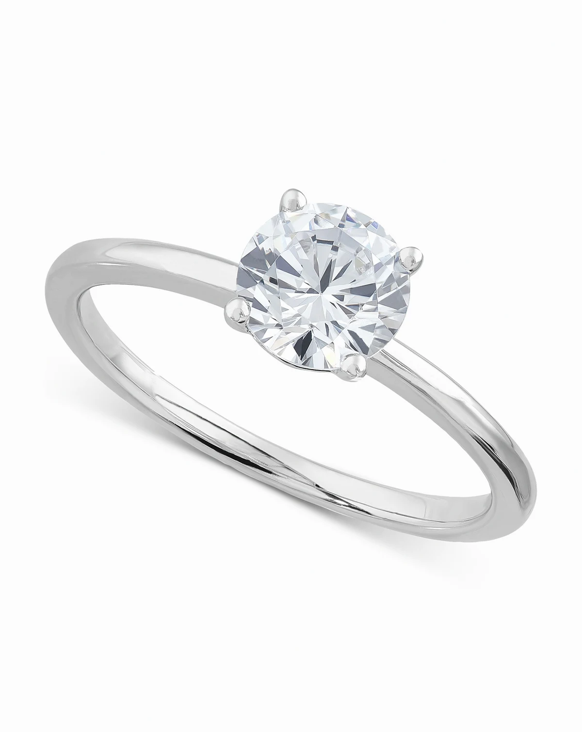 IGI Certified Lab Grown Diamond Engagement Ring (1 ct. t.w.) in 14k White Gold or 14k Gold & White Gold