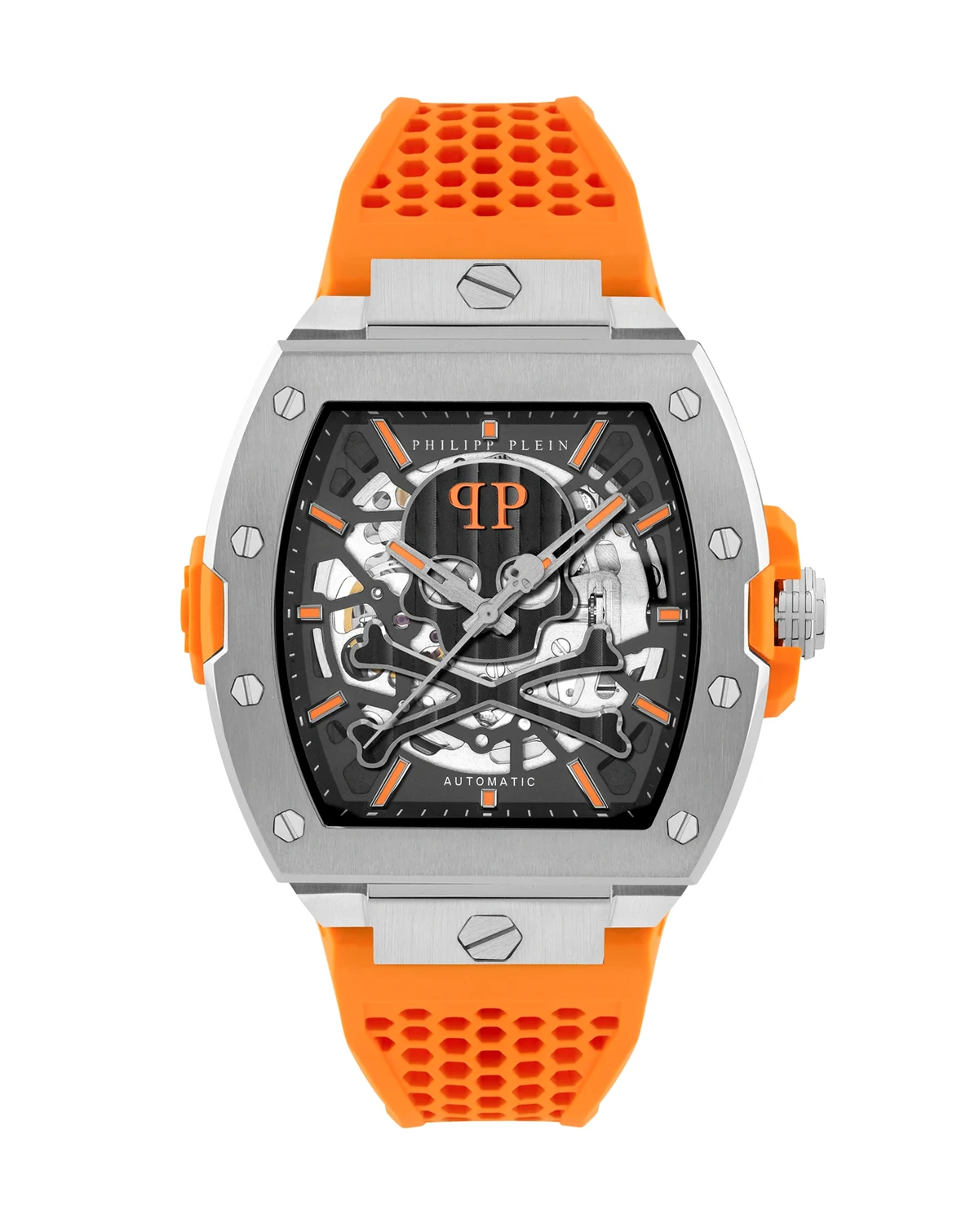 Men's Silver Stainless Steel Watch, 44mm