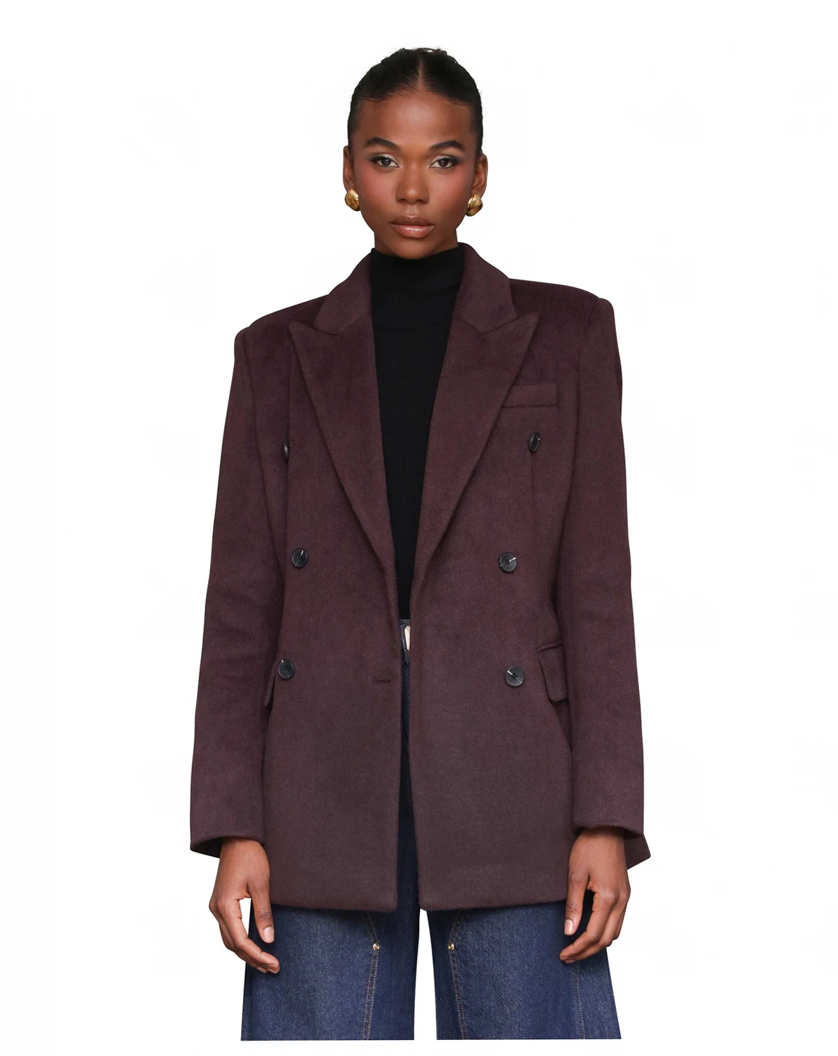 Women's Notched-Collar Blazer Coat