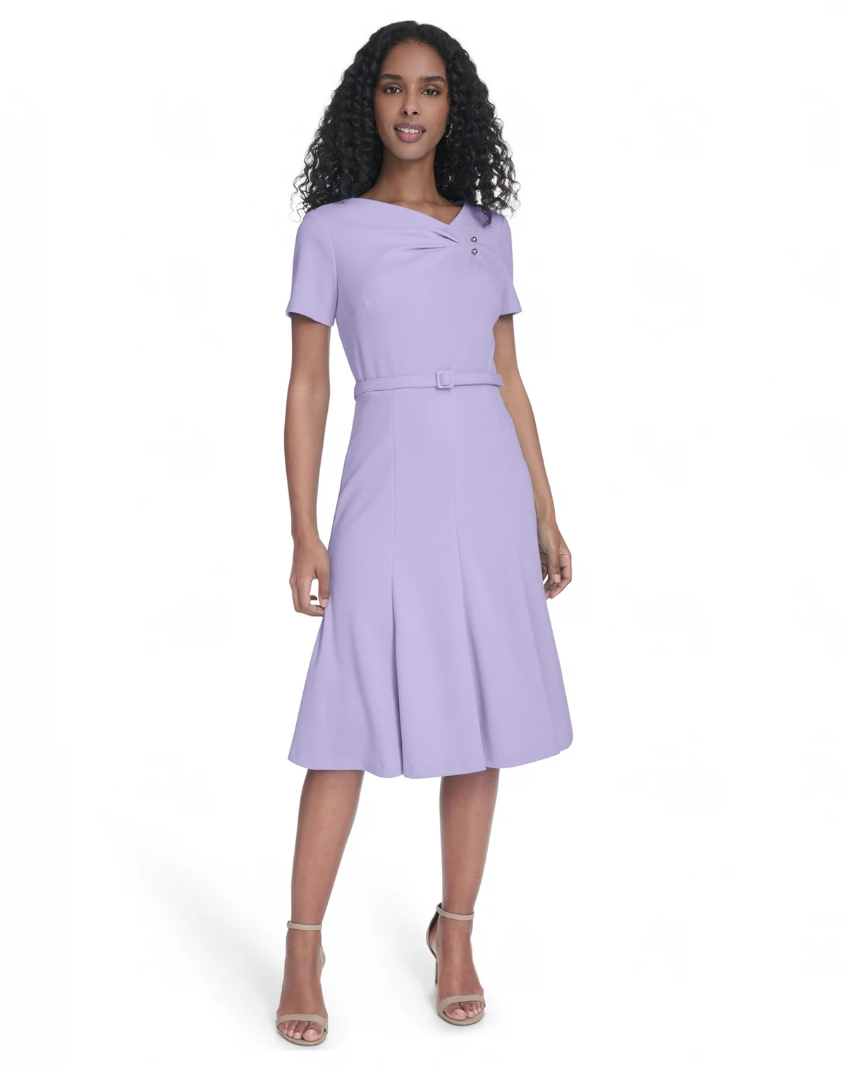 Women's Square Neck Midi Dress