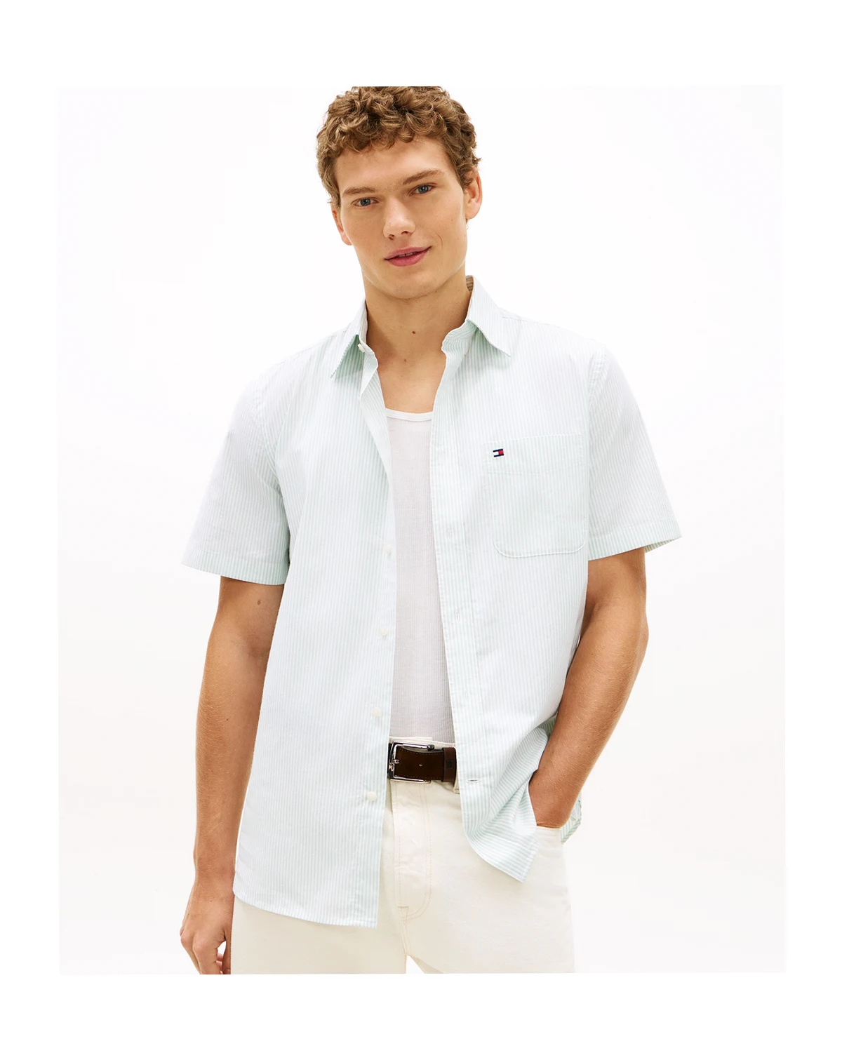 Men's Heritage Short-Sleeve Pocket Striped Oxford Shirt