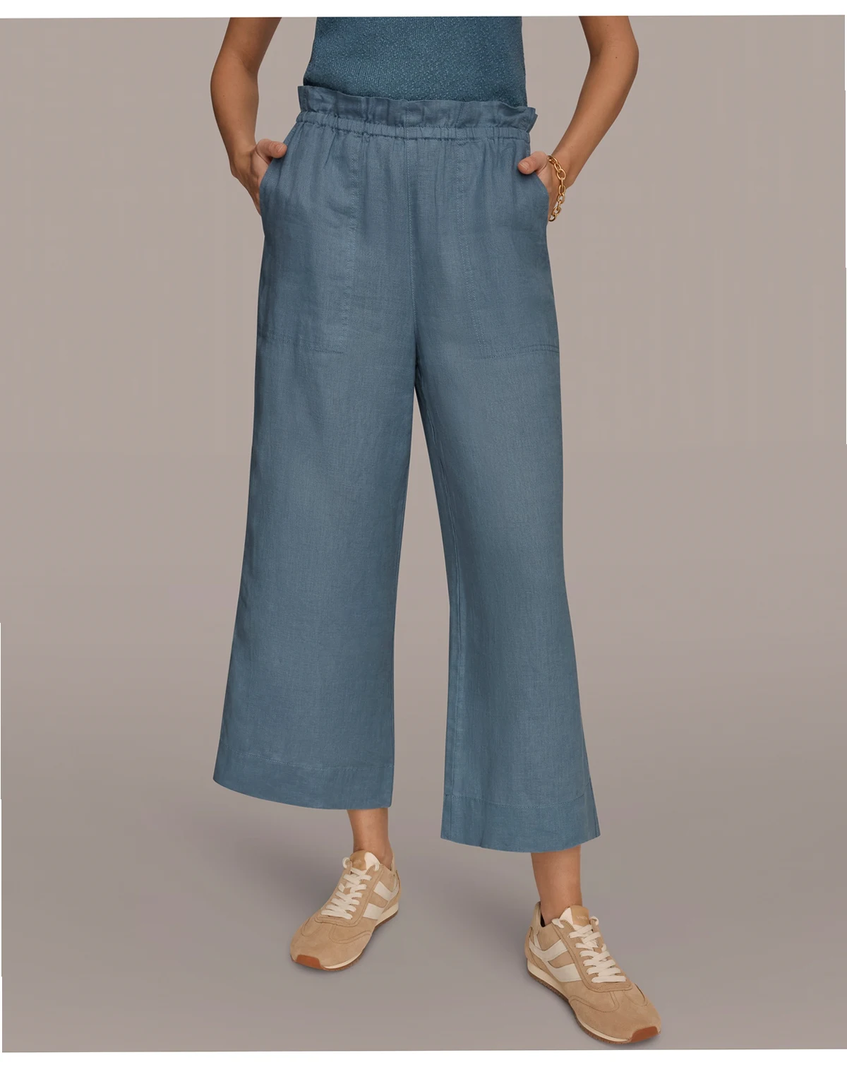 Women's High-Rise Relaxed Linen Pants