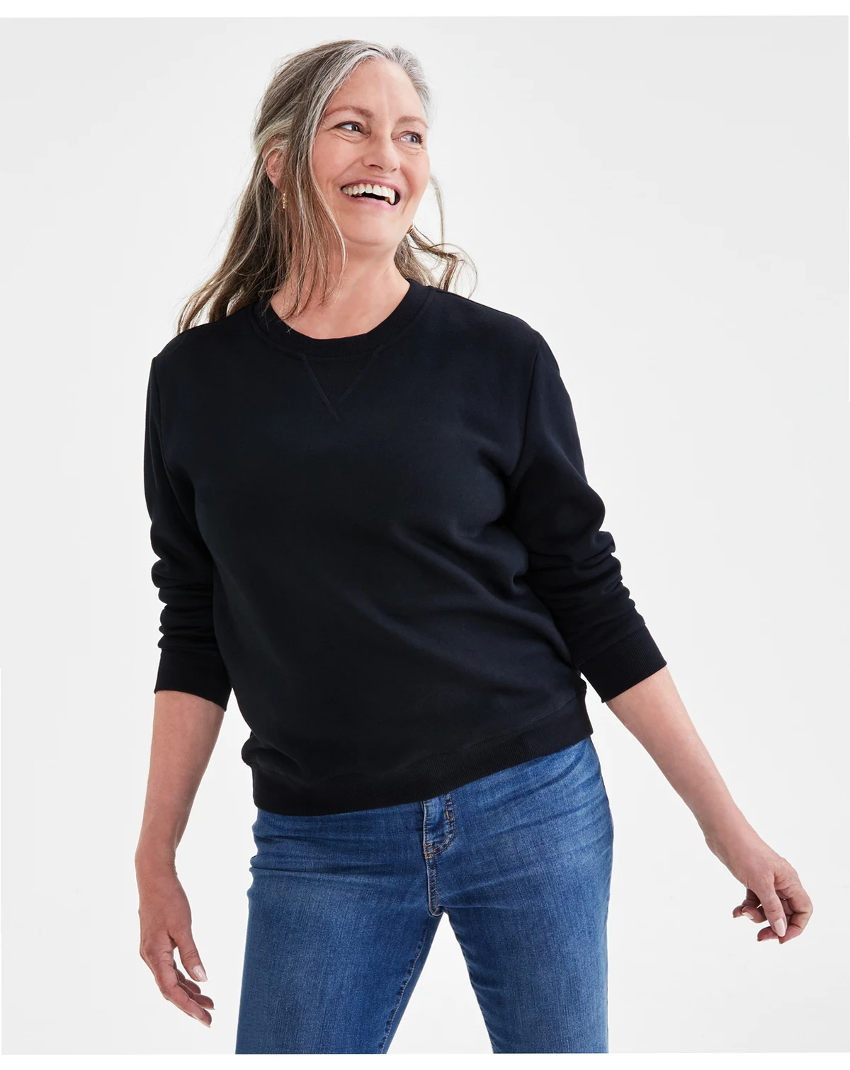 Women's Long-Sleeve Crewneck Sweatshirt, Created for Macy's