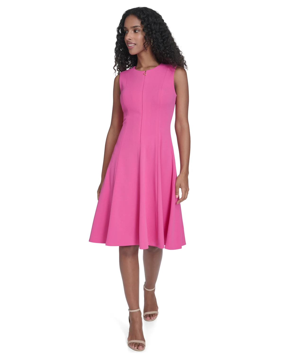 Women's Crepe Fit & Flare Dress