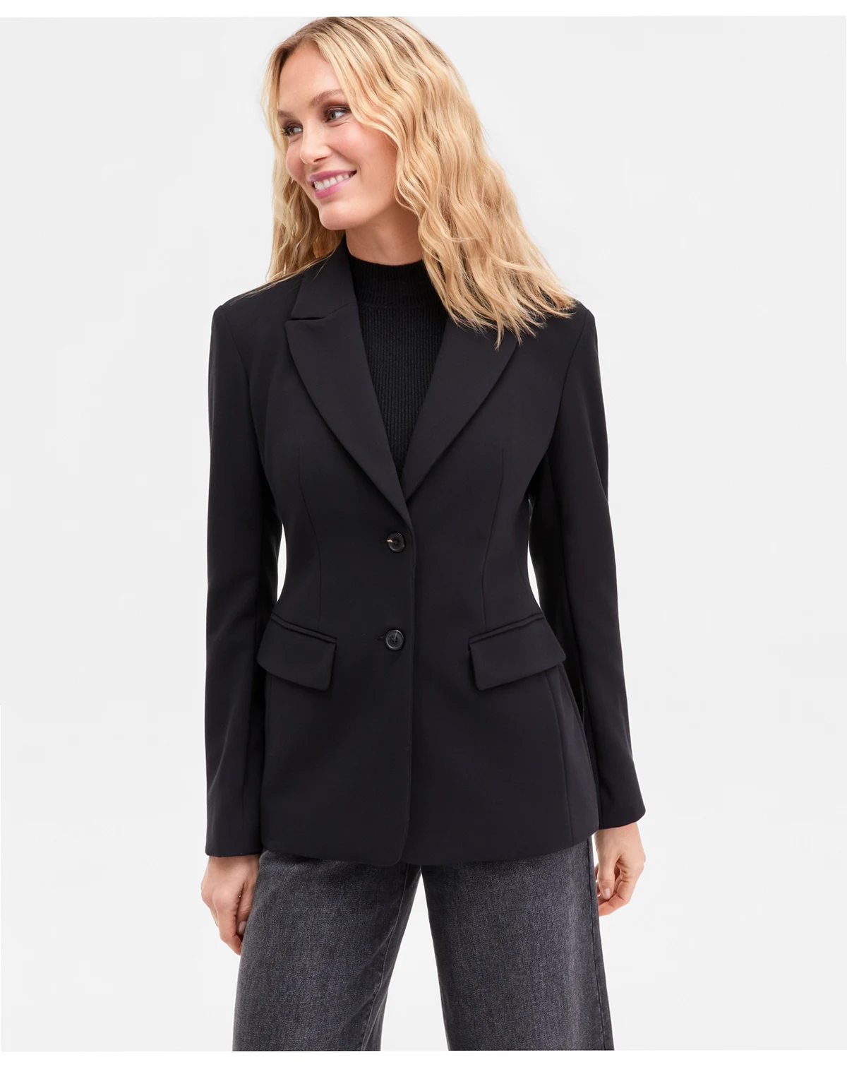 Women's Nipped-Waist Two-Button Blazer, Macy's Exclusive