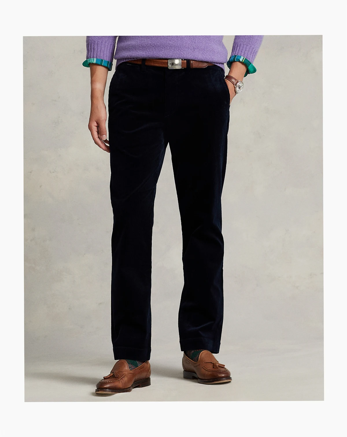 Men's Stretch Straight Fit Corduroy Pants