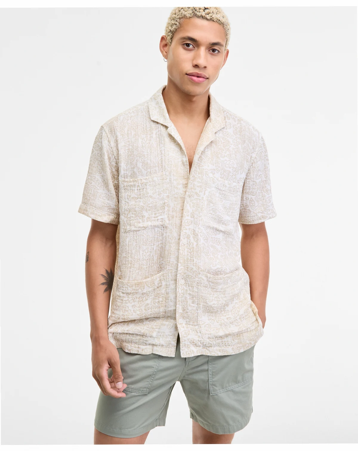 Men's Camp Mays Printed Cotton Button-Down Shirt, Macy's Exclusive