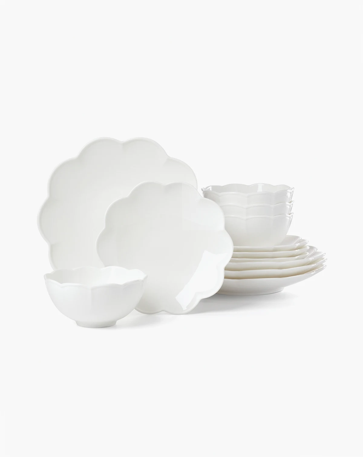 Studio 1414 Scallop 12-Pc. Dinnerware Set, Service for 4