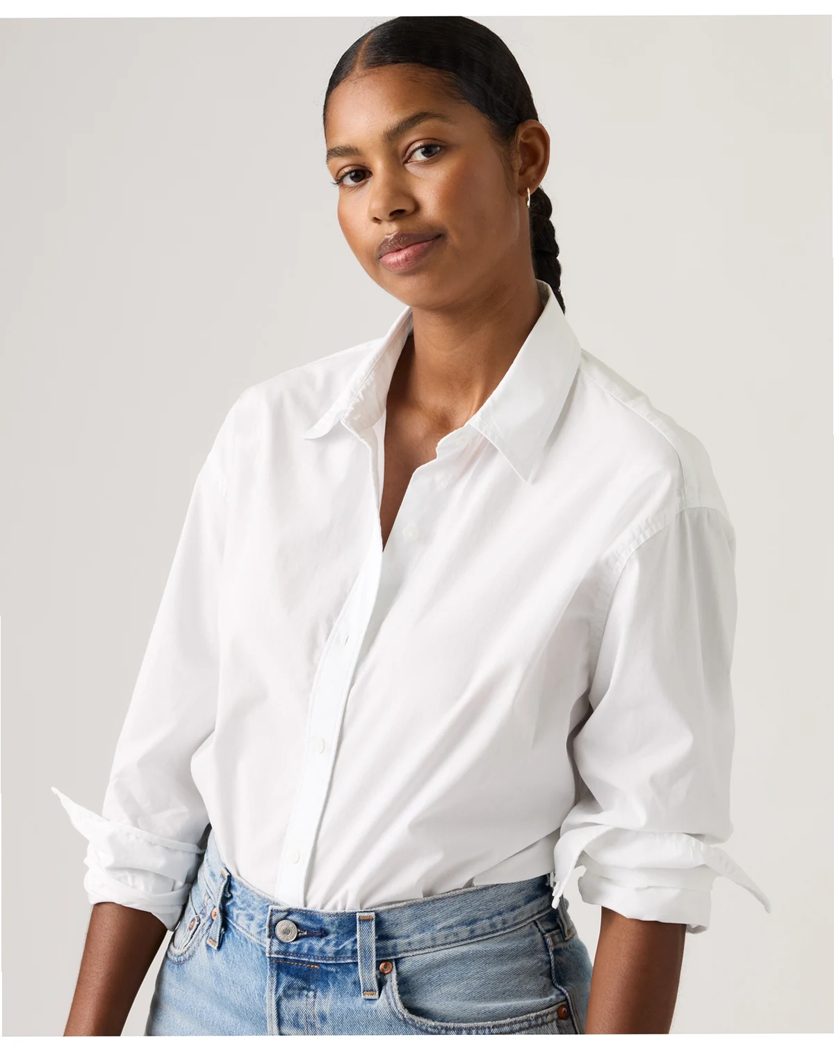 Women's Point Collar Long-Sleeve Shirt