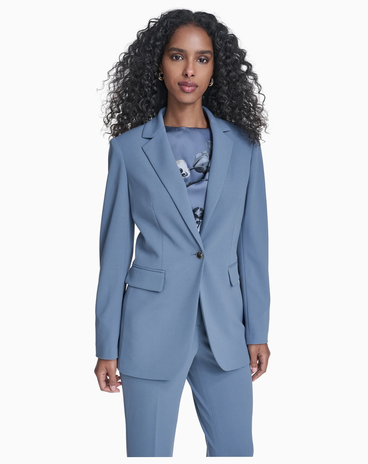 Women's Scuba Crepe One-Button Blazer