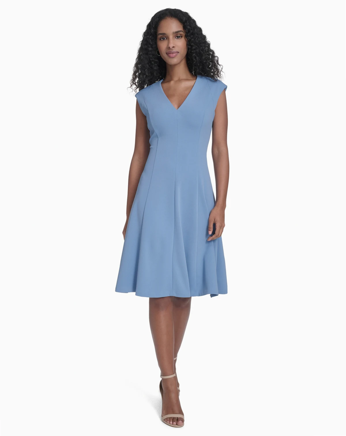Women's Crepe V-Neck Dress