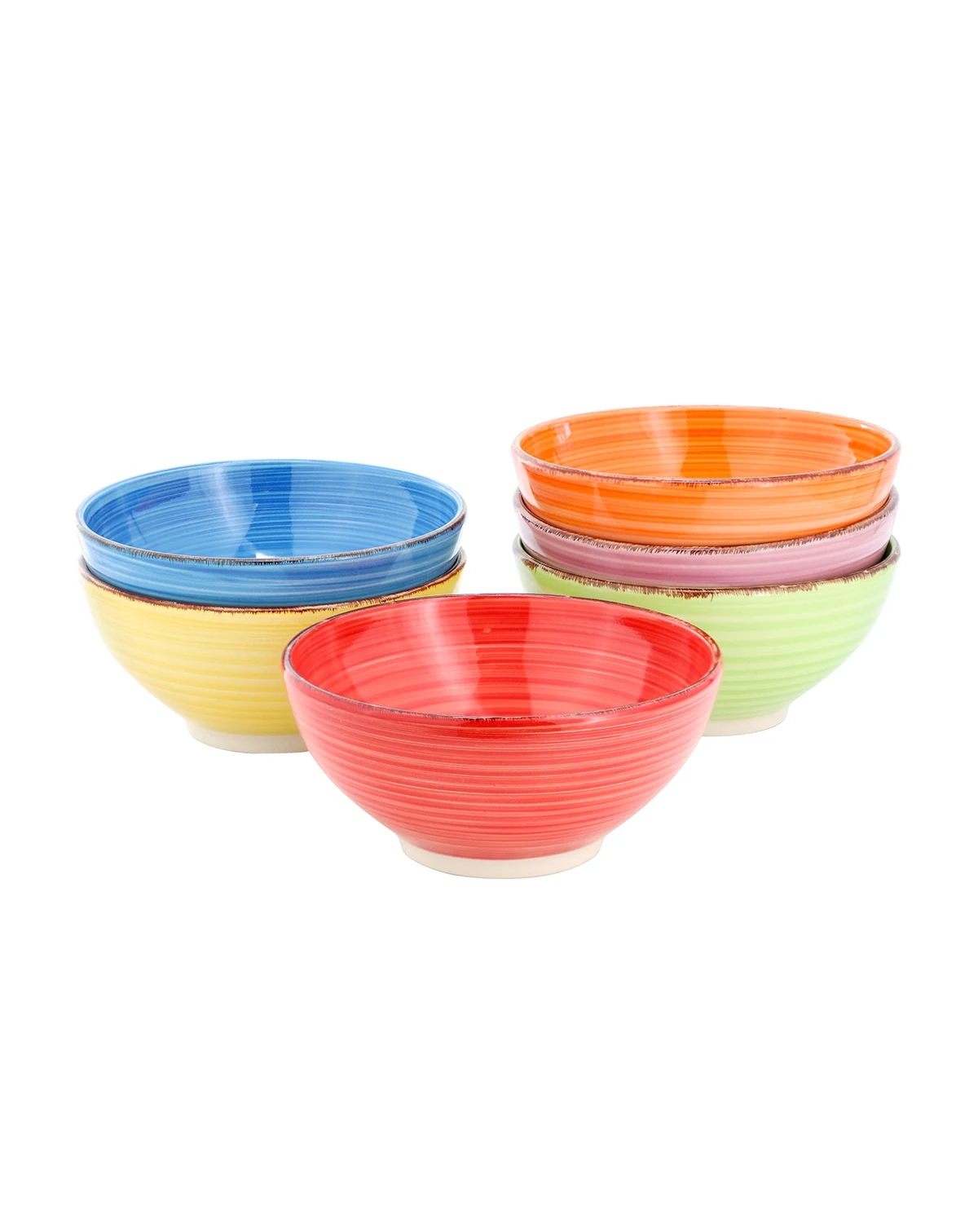 Color Ridge Cereal Bowls, Set of 6