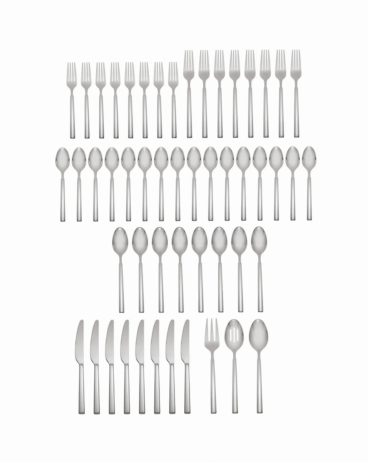Stainless Steel Drew Mirror 51-Pc. Flatware Set, Service for 8