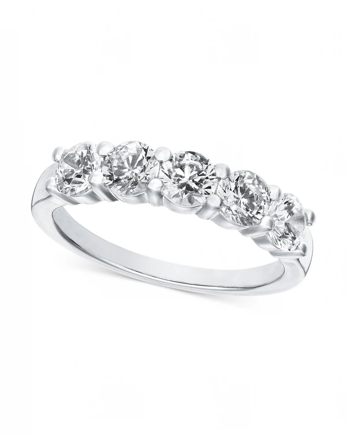Diamond 5 Stone Band (1 1/2 ct. t.w.) in 14k White Gold