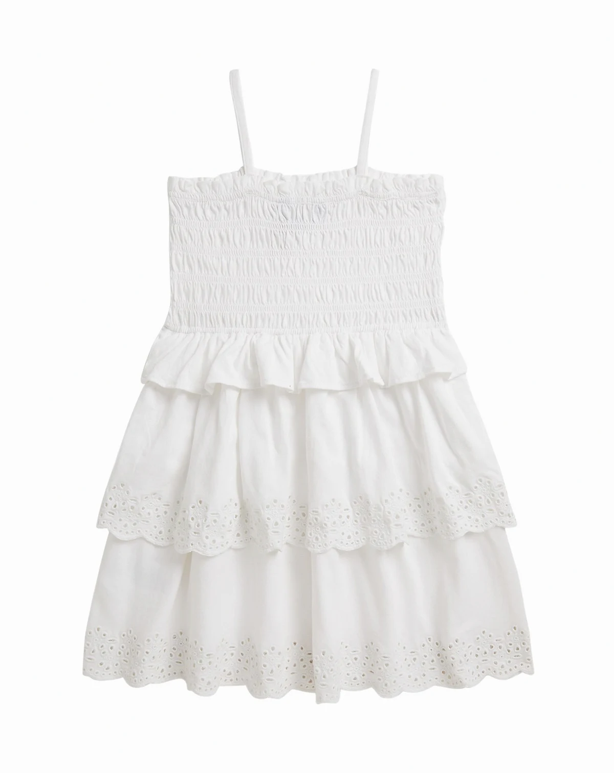 Girls' 2T-6X Smocked Cotton Jersey Dress