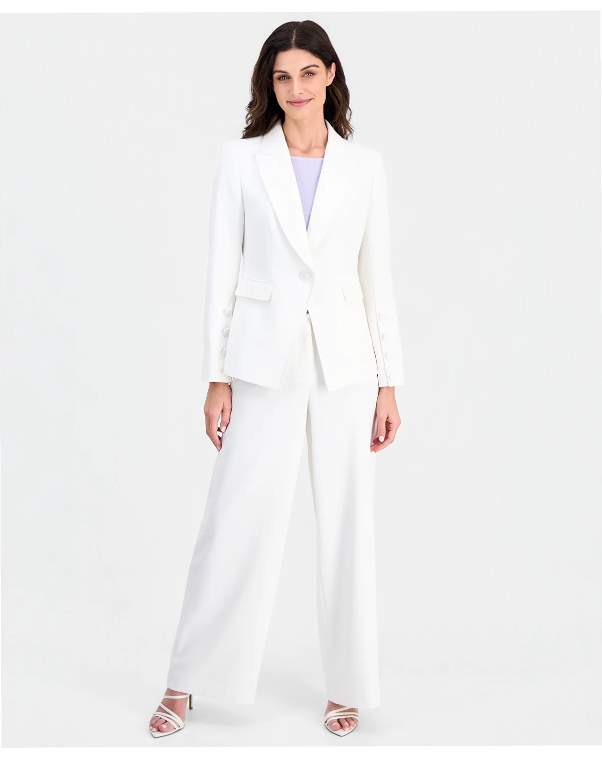 Women's One-Button Peak-Lapel Blazer