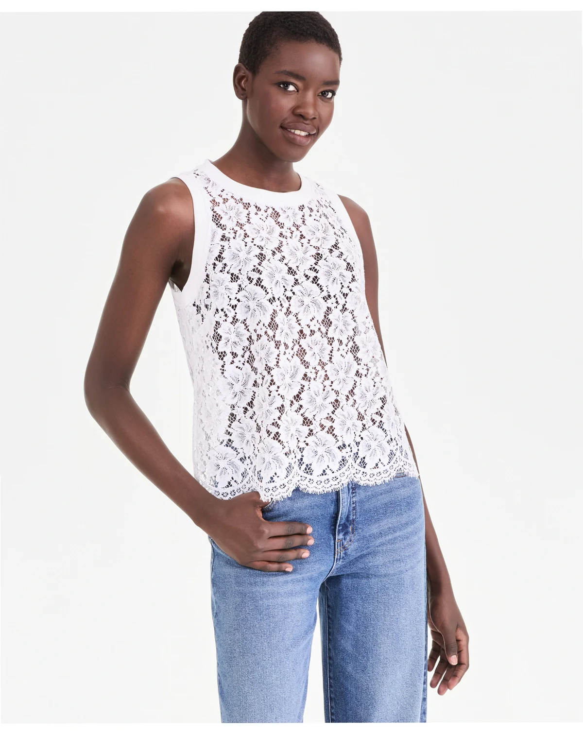 Women's Lace Sleeveless Top, Macy's Exclusive
