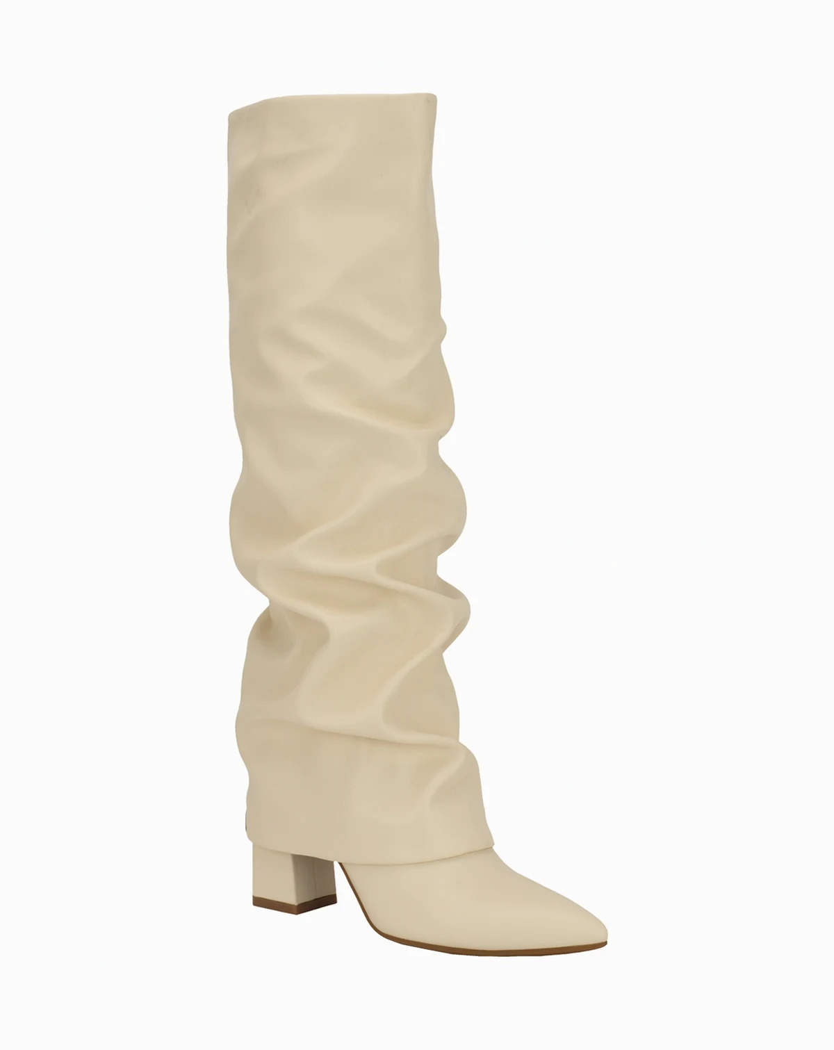 Women's Geima Knee-High Foldover Slouch Tall Block Heel Dress Boots