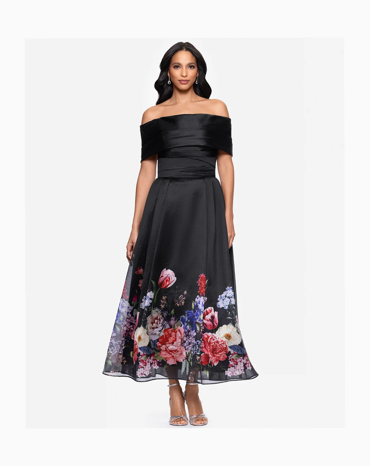 Petite Off-The-Shoulder Strapless Dress
